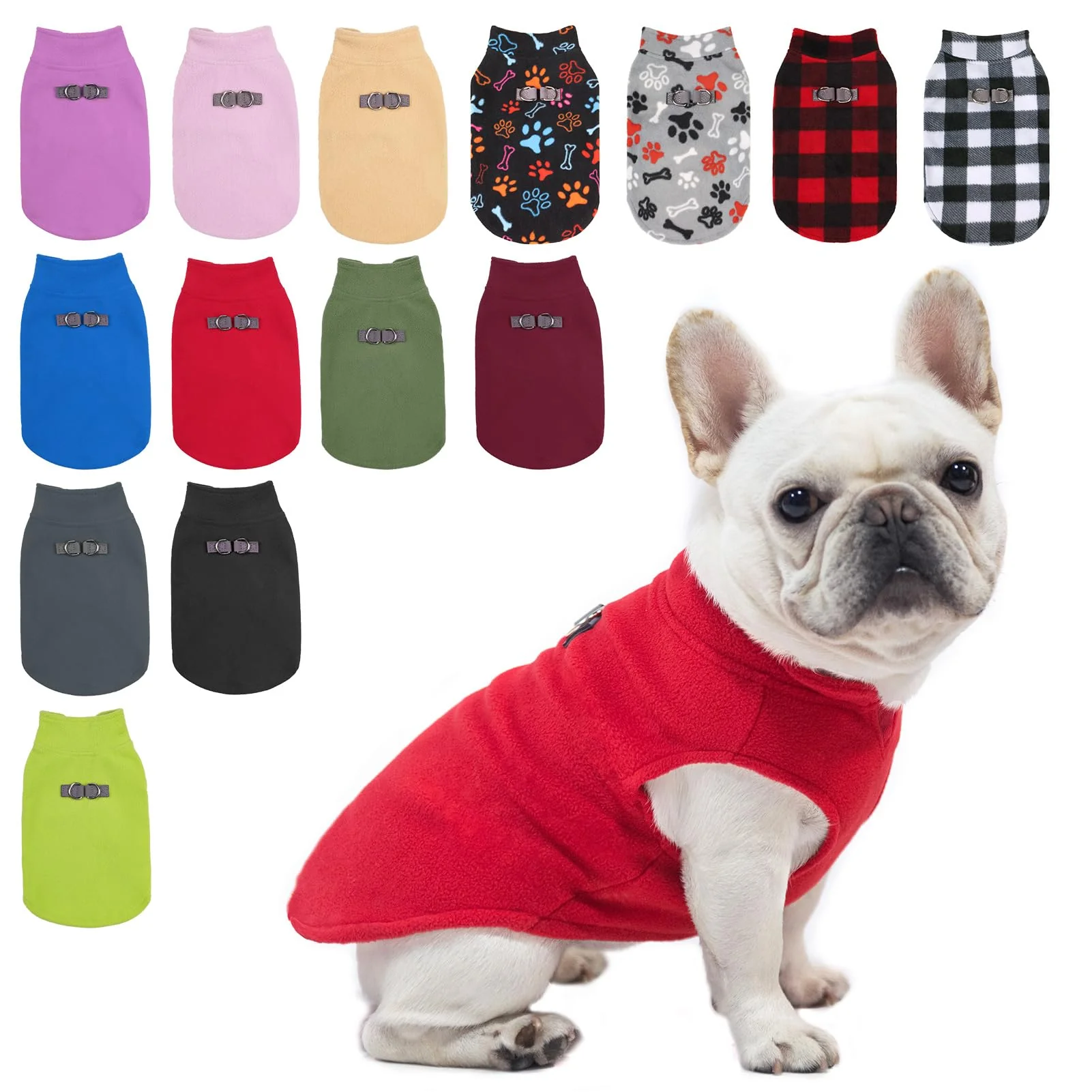 First-Class BEAUTYZOO Dog Fleece Vest Sweater Winter Coat with D-Ring Leash for Small Medium Dogs XS-XL Exclusive