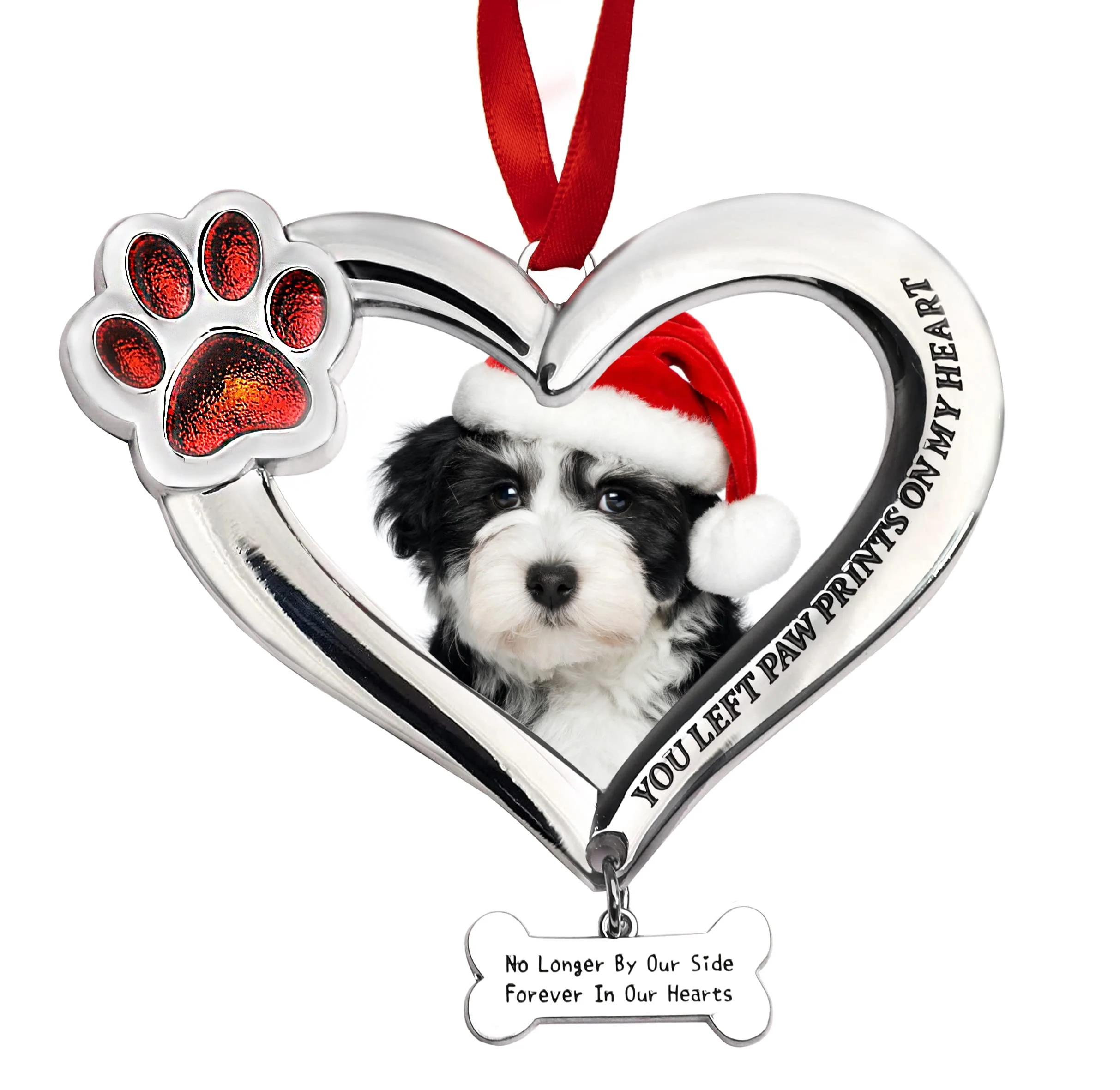 Solid Inovayer Personalized Pet Memorial Photo Ornament – Dog Cat Photo Keepsake for Christmas Tree Healthy