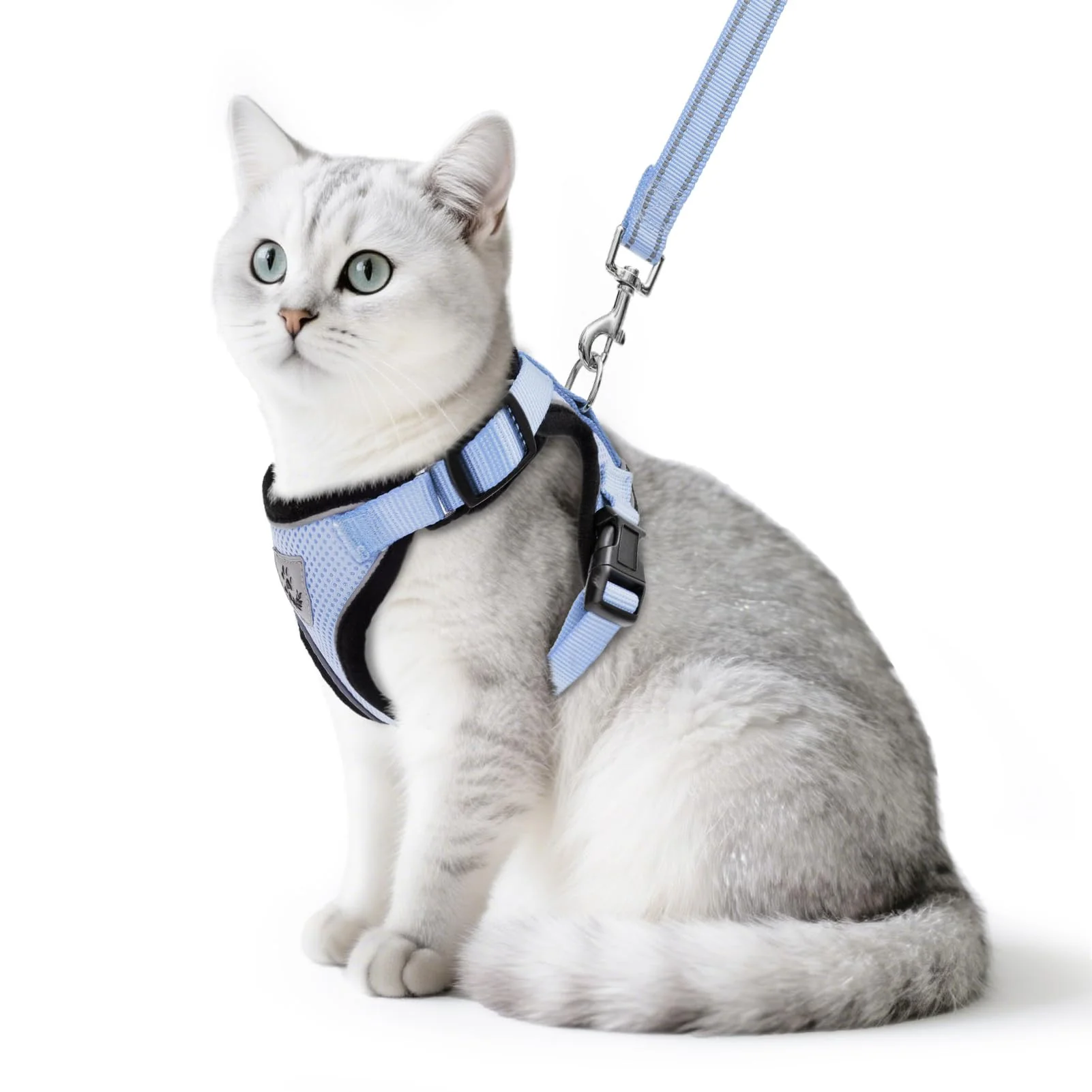 Consistent PUPTECK Cat Harness Leash Set — Escape-Proof Reflective Adjustable Size S Enhanced