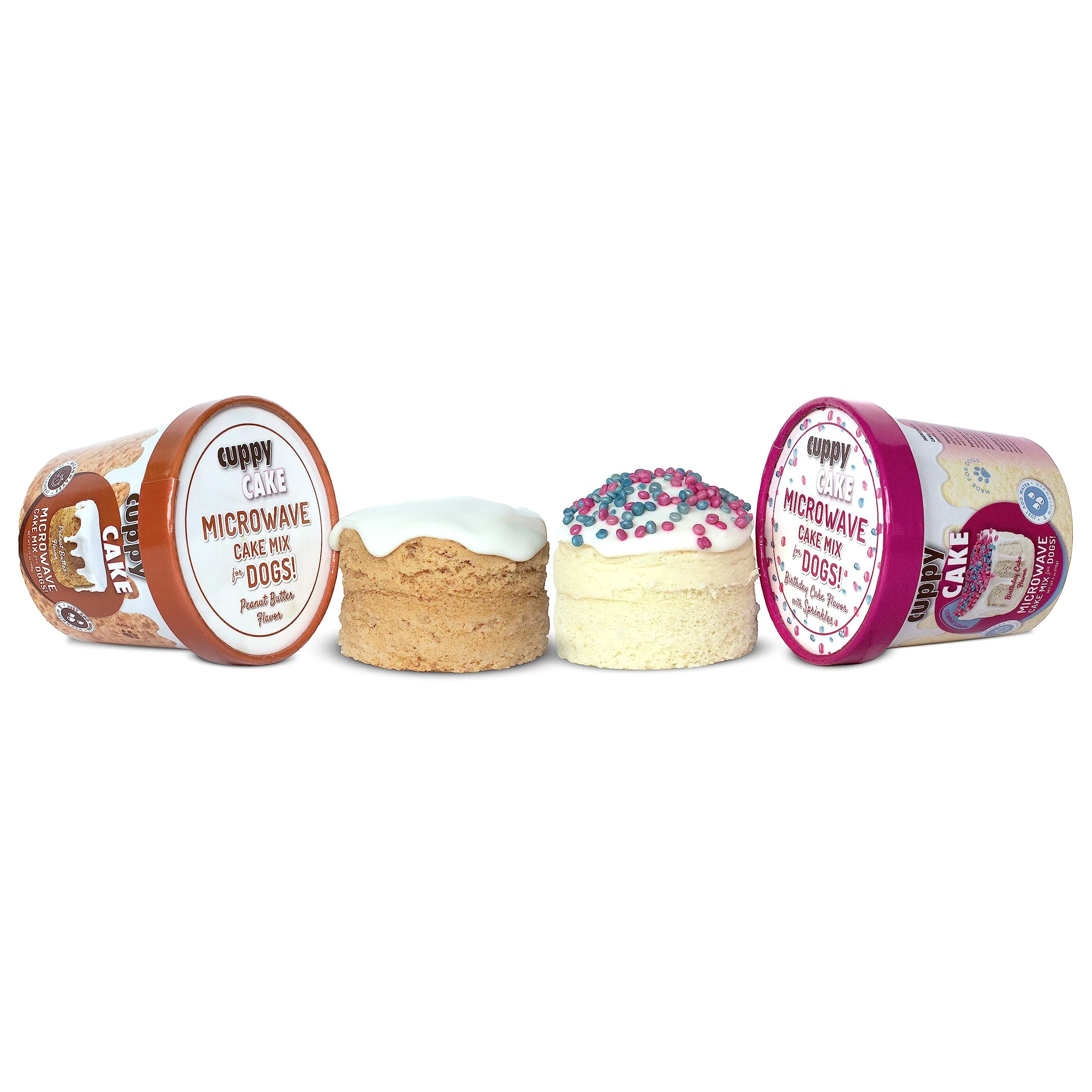 Modern Puppy Cake Cuppy Cake Microwave Dog Birthday Cake in a Cup – Vanilla Peanut Butter 2-Pack USA Unique