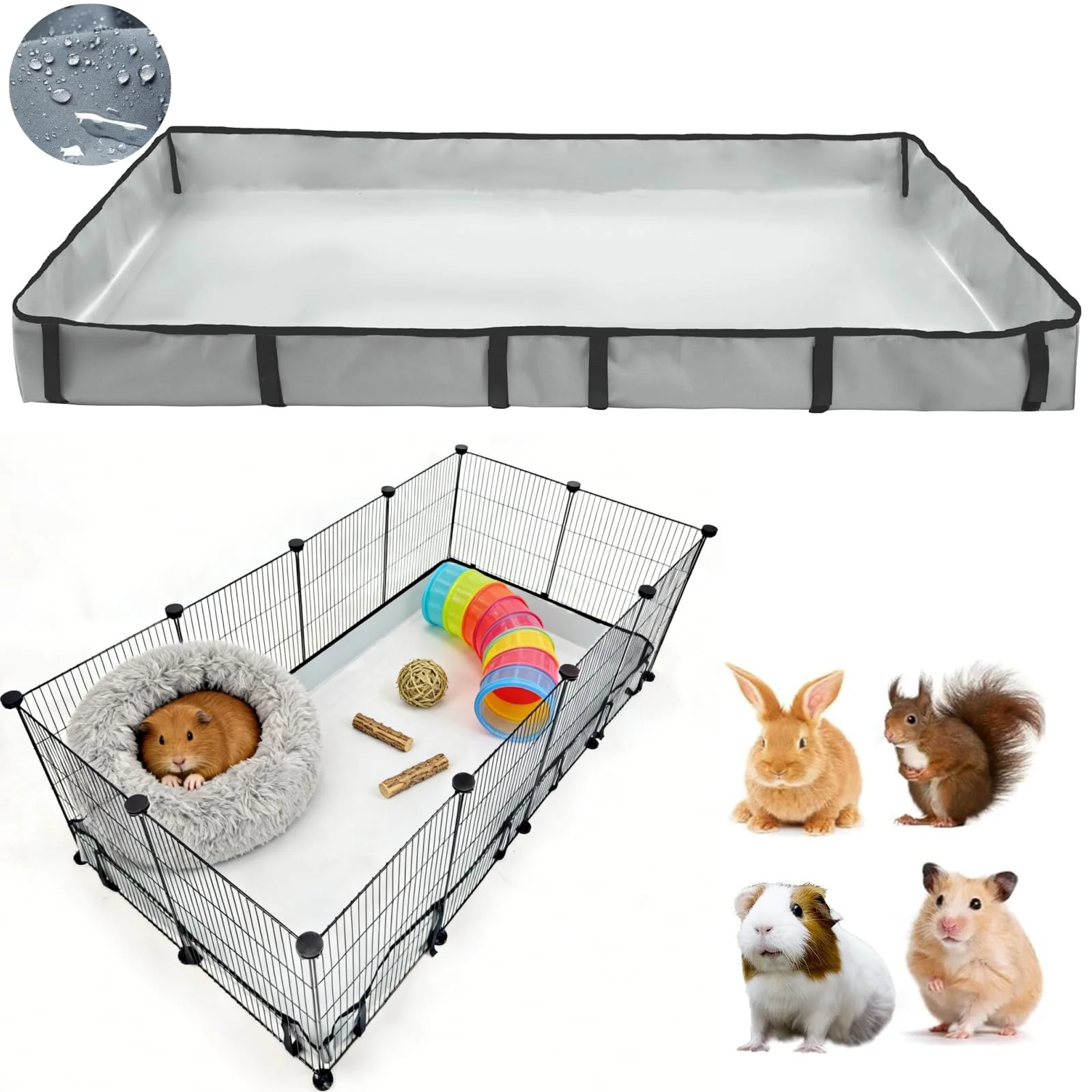 Top-Quality DZWLKJ 24×48 Inch Guinea Pig Cage Liner – Waterproof Washable Bottom Base for Small Pets Eco-Friendly