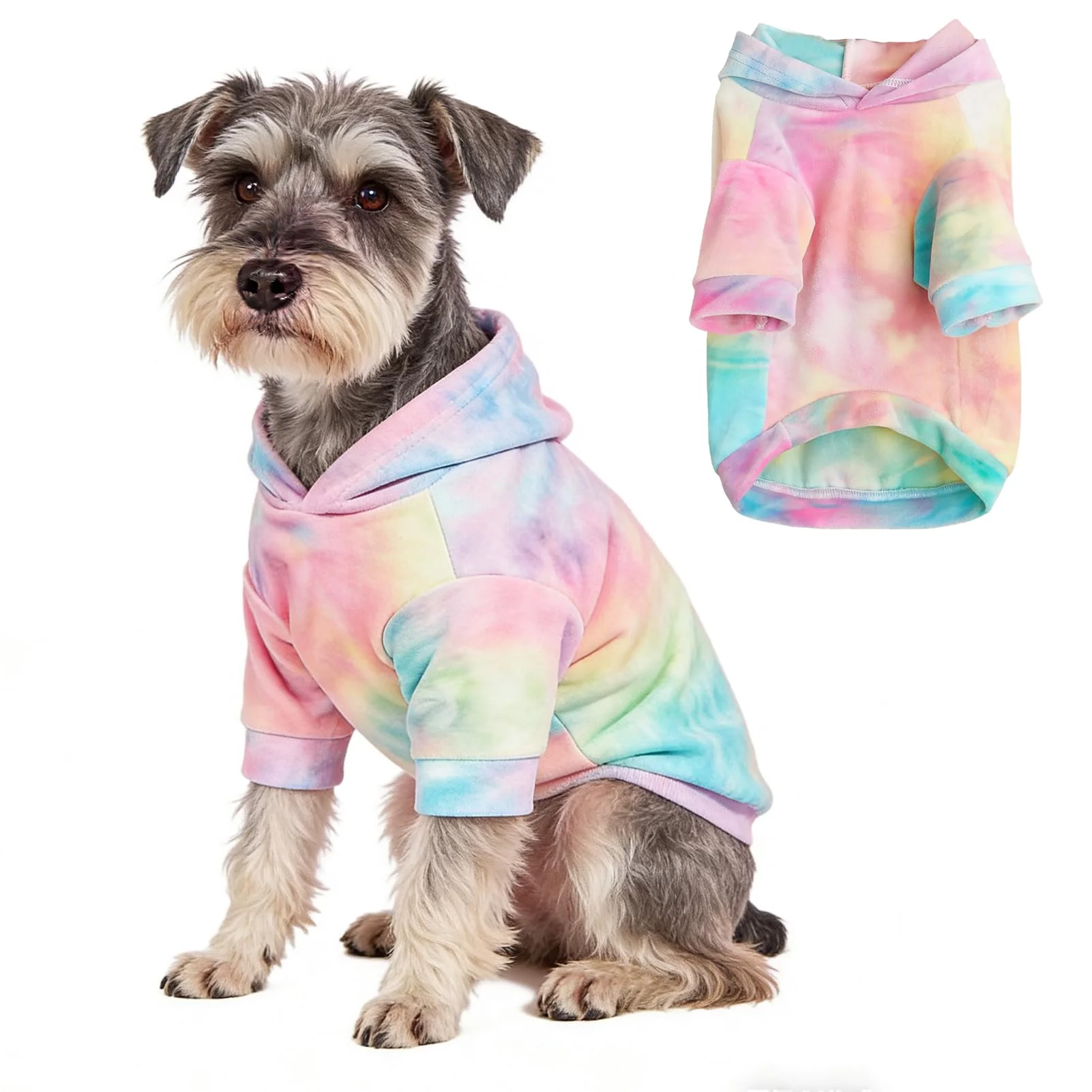 Innovative Mklhgty Tie Dye Dog Hoodie – Cozy Winter Coat for Small Dogs Cats Proven