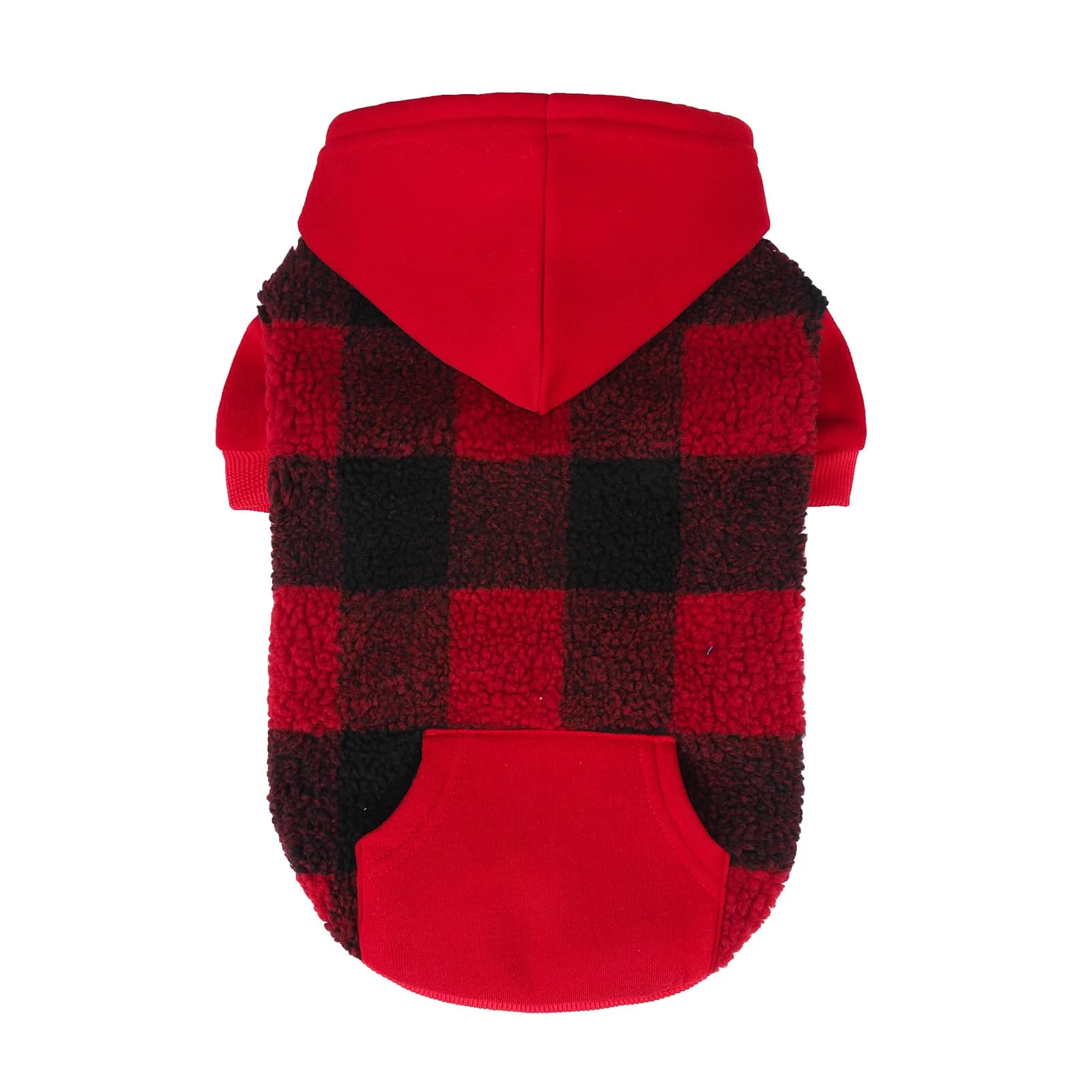 Consistent PUPTECK Dog Hoodie – Warm Red Puppy Sweatshirt for All Sizes 7 Size Range Windproof Hood Fashionable