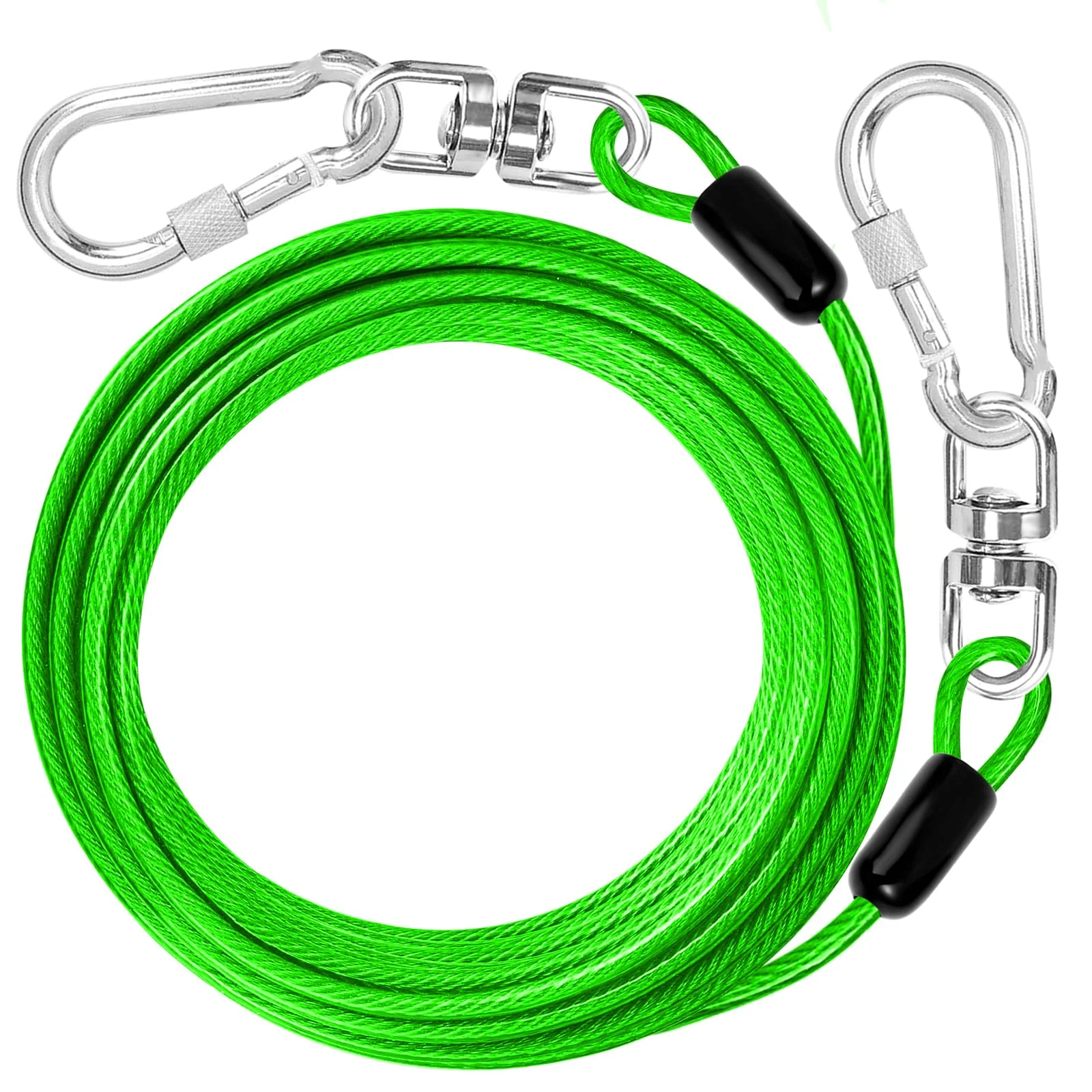 Pure jenico Dog Tie Out Cable — 20 ft Heavy-Duty Outdoor Dog Lead Up to 500 lbs Consistent