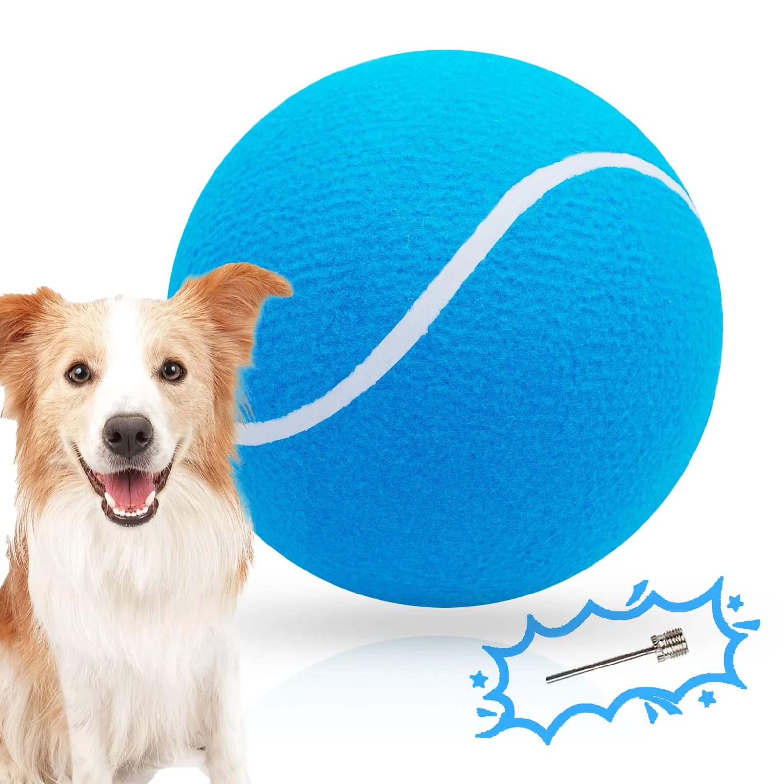 Advanced Banfeng Big Tennis Ball for Dogs – 9.5 inch Giant Sky Blue Dog Toy for Outdoor Play Professional