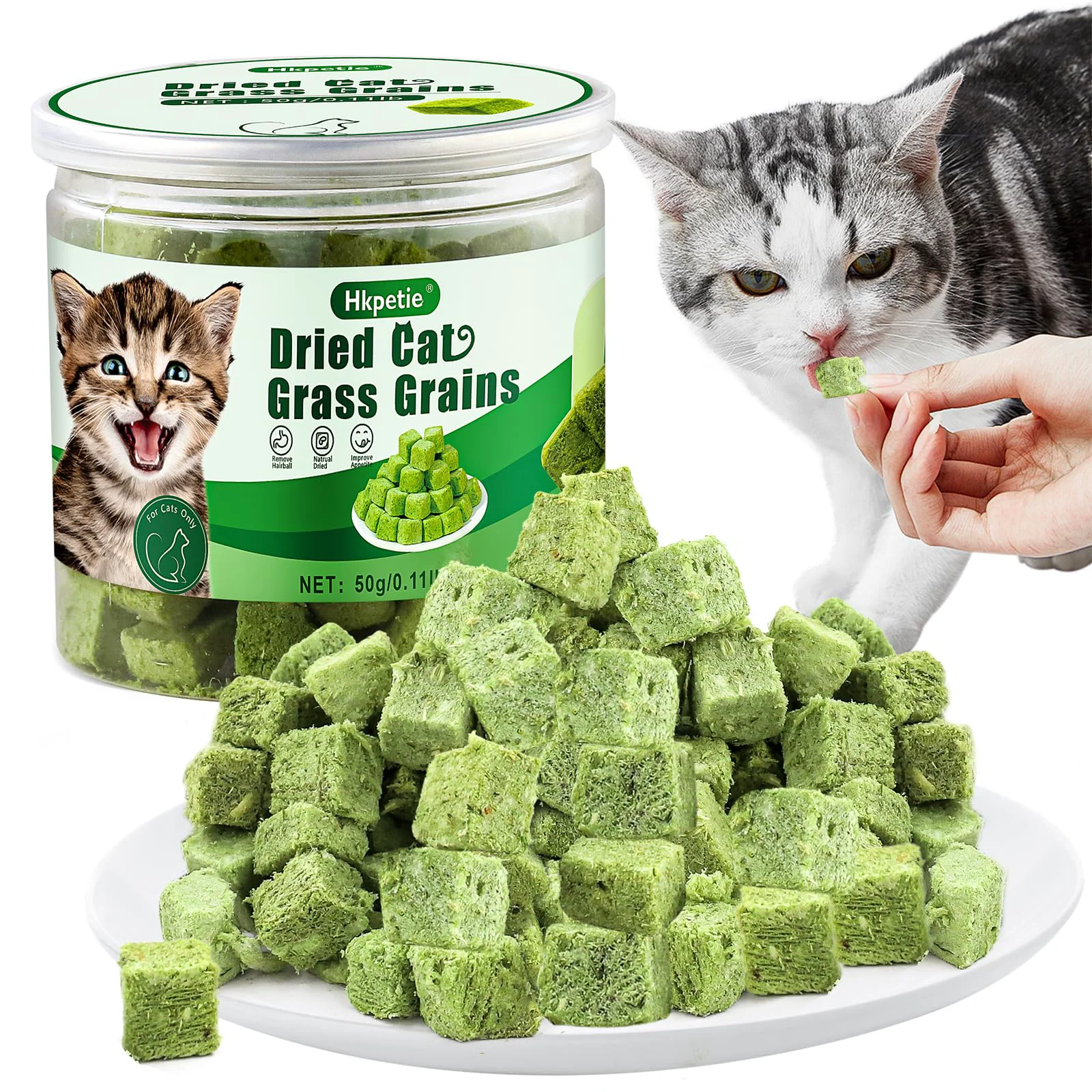 Proven Hkpetie 50g Cat Grass Teething Treat Natural Cat Grass Snack for Teeth Cleaning Hairball Removal Crafted