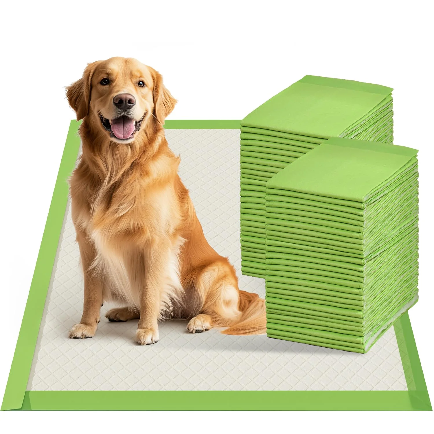 Convenient Gardner Pet Dog Pee Pads Extra Large 28×34 Thick Eco Green Double Leak-Proof Reliable