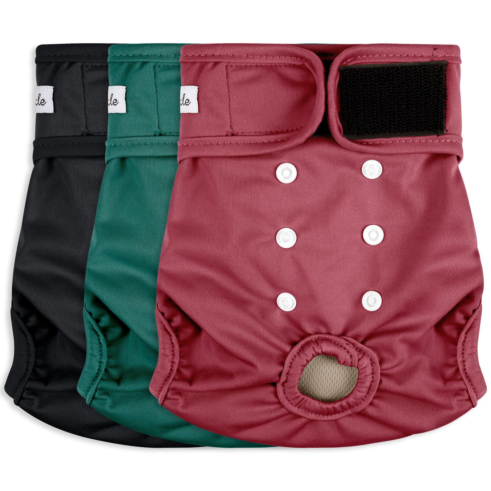 Consistent Grecle 3 Pack Female Dog Diapers – Reusable Highly Absorbent with Adjustable Snaps Original Design