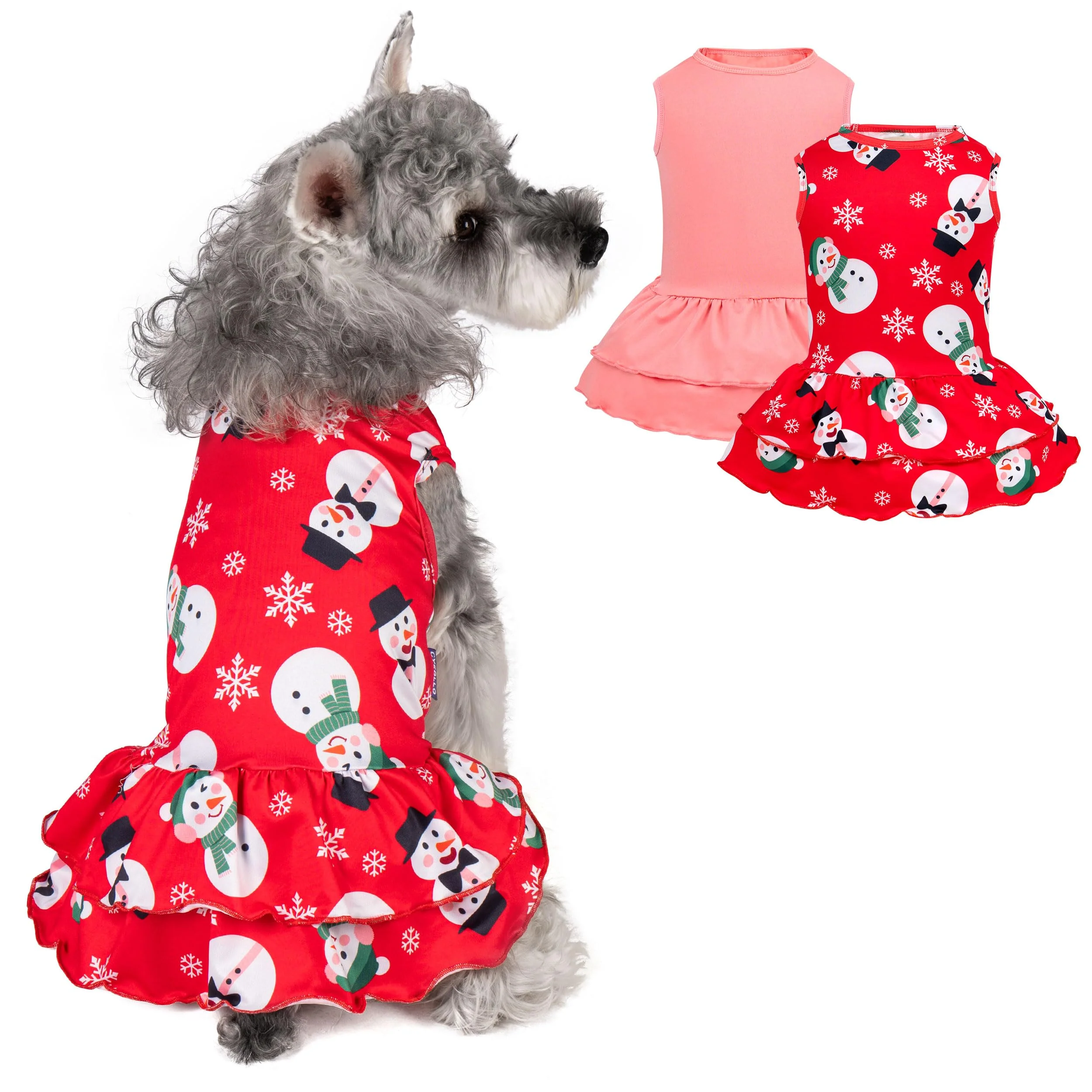 Exclusive cyeollo 2 Pack Dog Christmas Dress Size S Soft Breathable Small Dog Clothes Selected