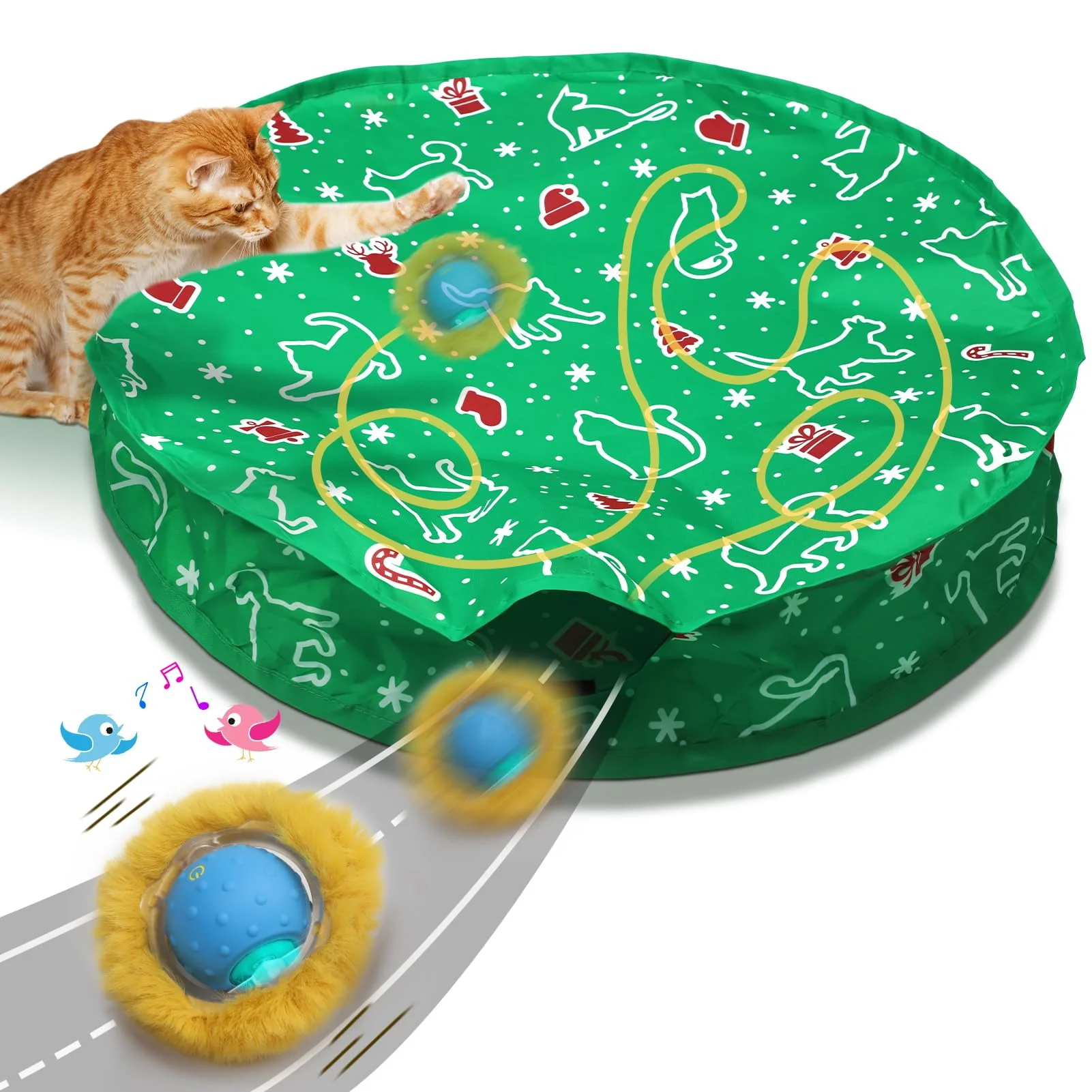 Optimized Giociv Interactive Cat Toy Ball – Motion-Activated Chirping Ball for Indoor Play Responsible
