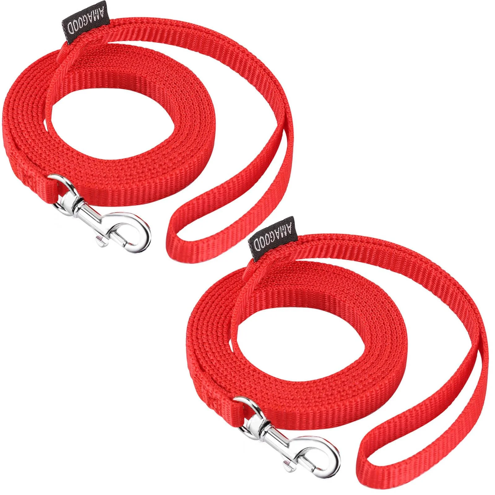 Original AMAGOOD 6ft Cat Leash – Pack of 2 Red Durable with Easy Clip Effective