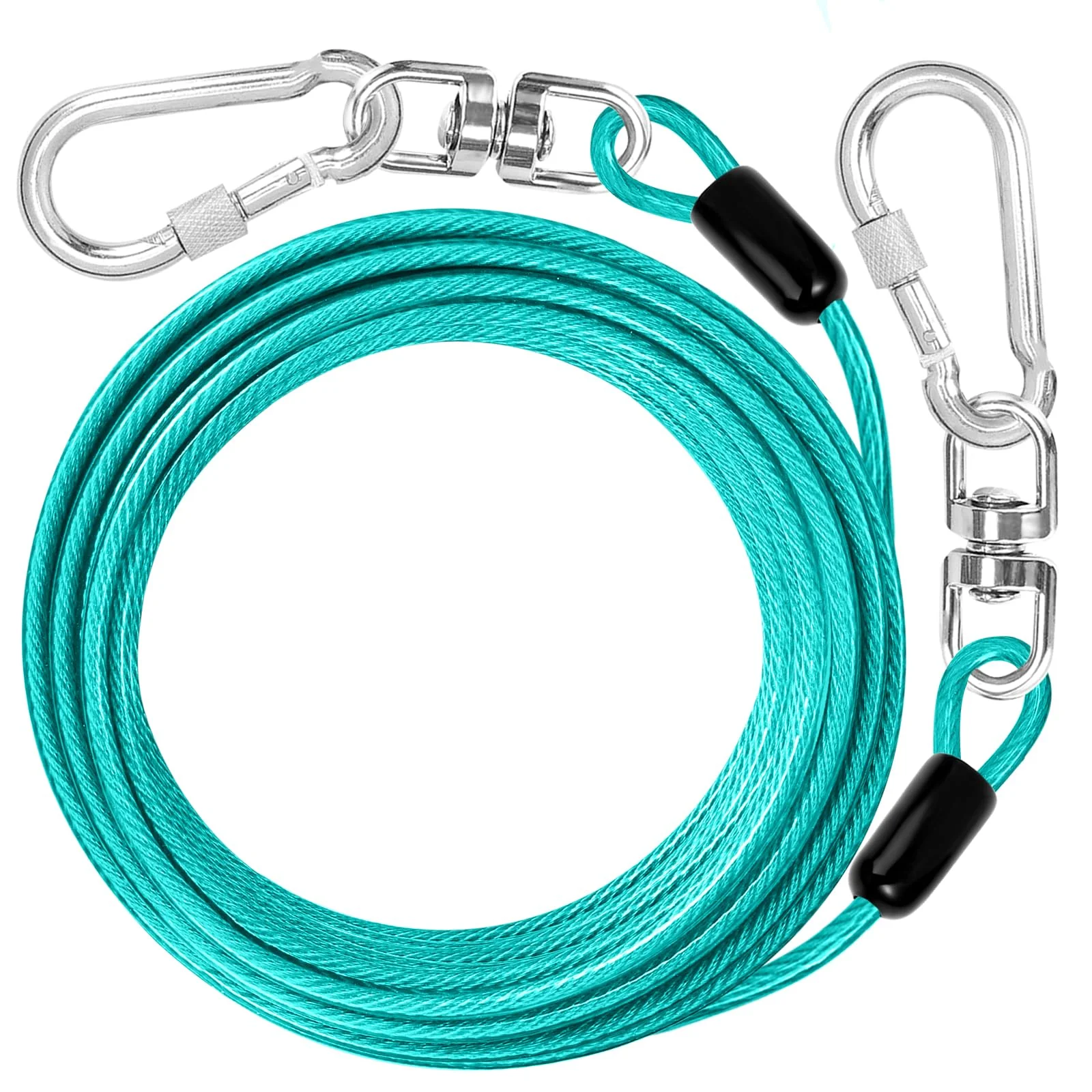 Detailed jenico Dog Tie Out Cable 25ft Yard Leash – Heavy Duty 360° Swivel Anti-Rust Up to 500 lbs Refined