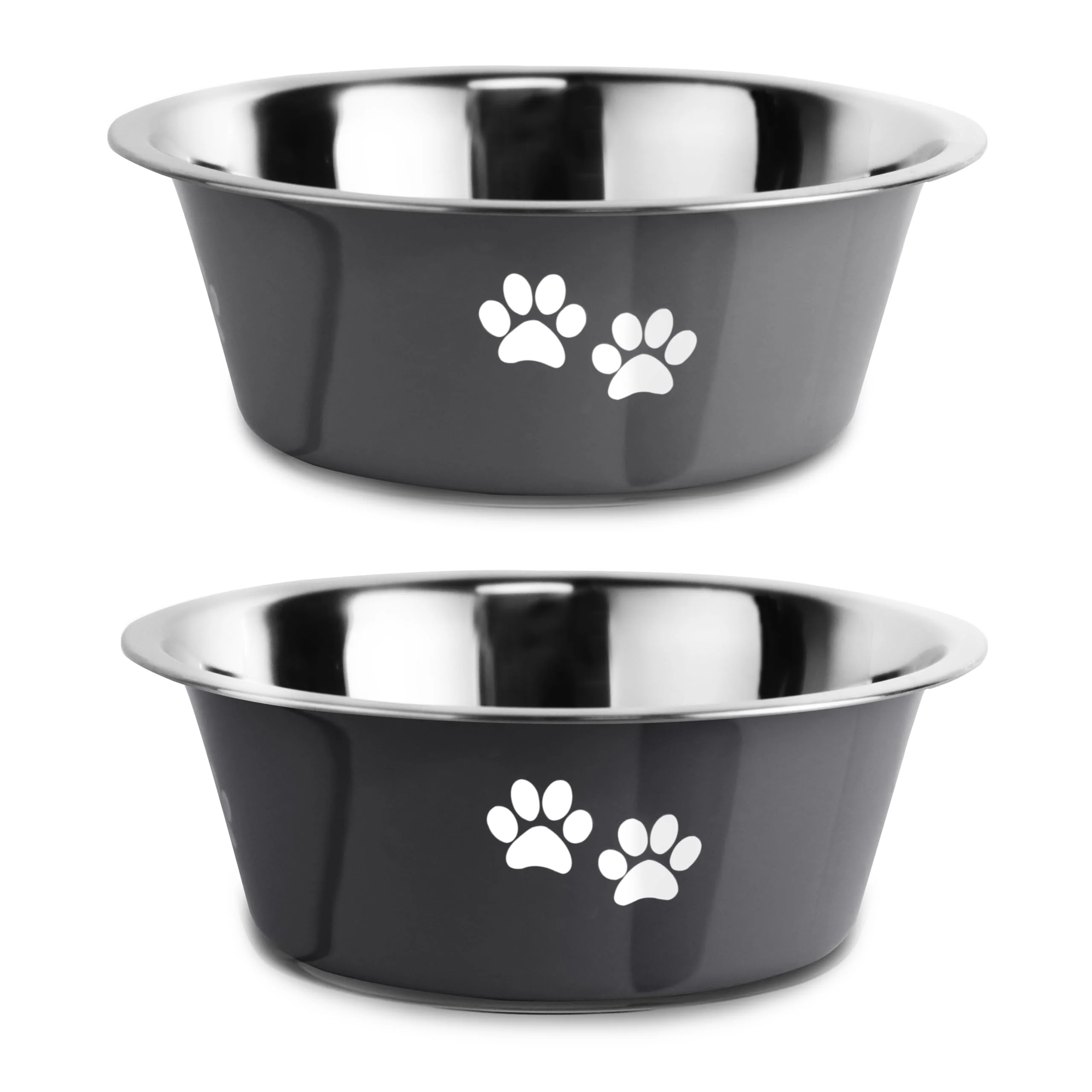 Responsible SOUXU Stainless Steel Dog Bowls – Non-Slip No-Spill 71 oz 8.5 cups for 60–90 lb Dogs Grey Excellent