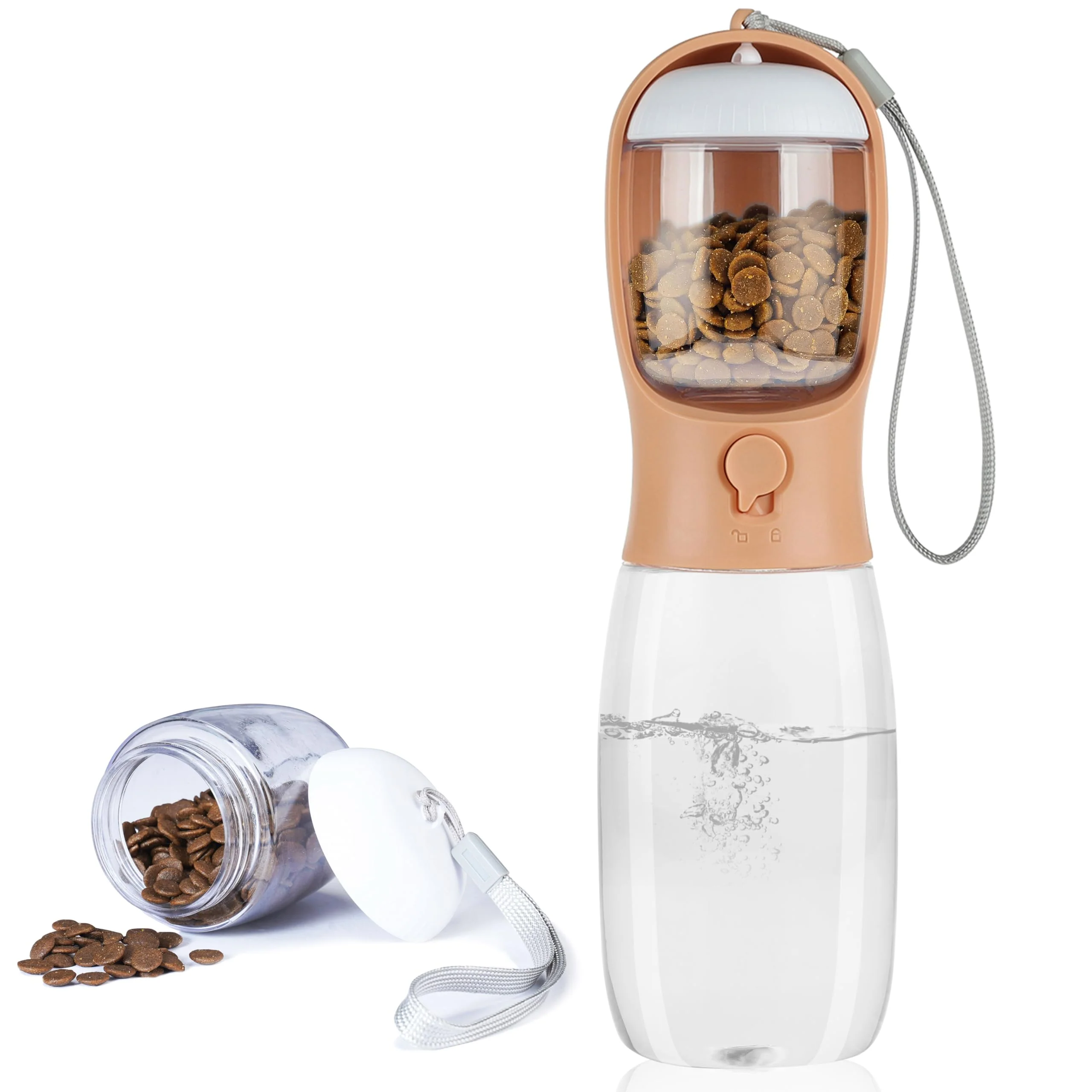 Premium Material AVELORA Dog Water Bottle – 19oz Portable Water Food Dispenser for Pets Safe