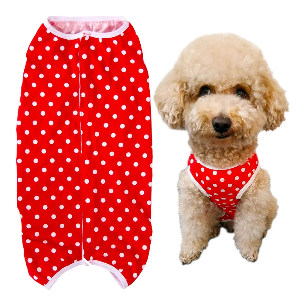 Unique Kukaster Pet Dog Recovery Suit XS Red Spot – Post-Surgery Wound Protection Sophisticated