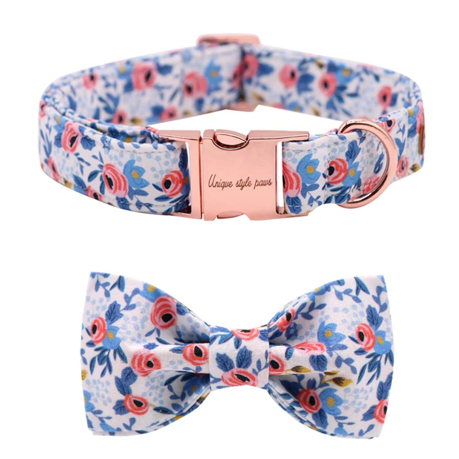 Detailed Unique Style Paws Dog Collar Bow Tie Adjustable Collars for Dogs Cats Small Medium Large Innovative