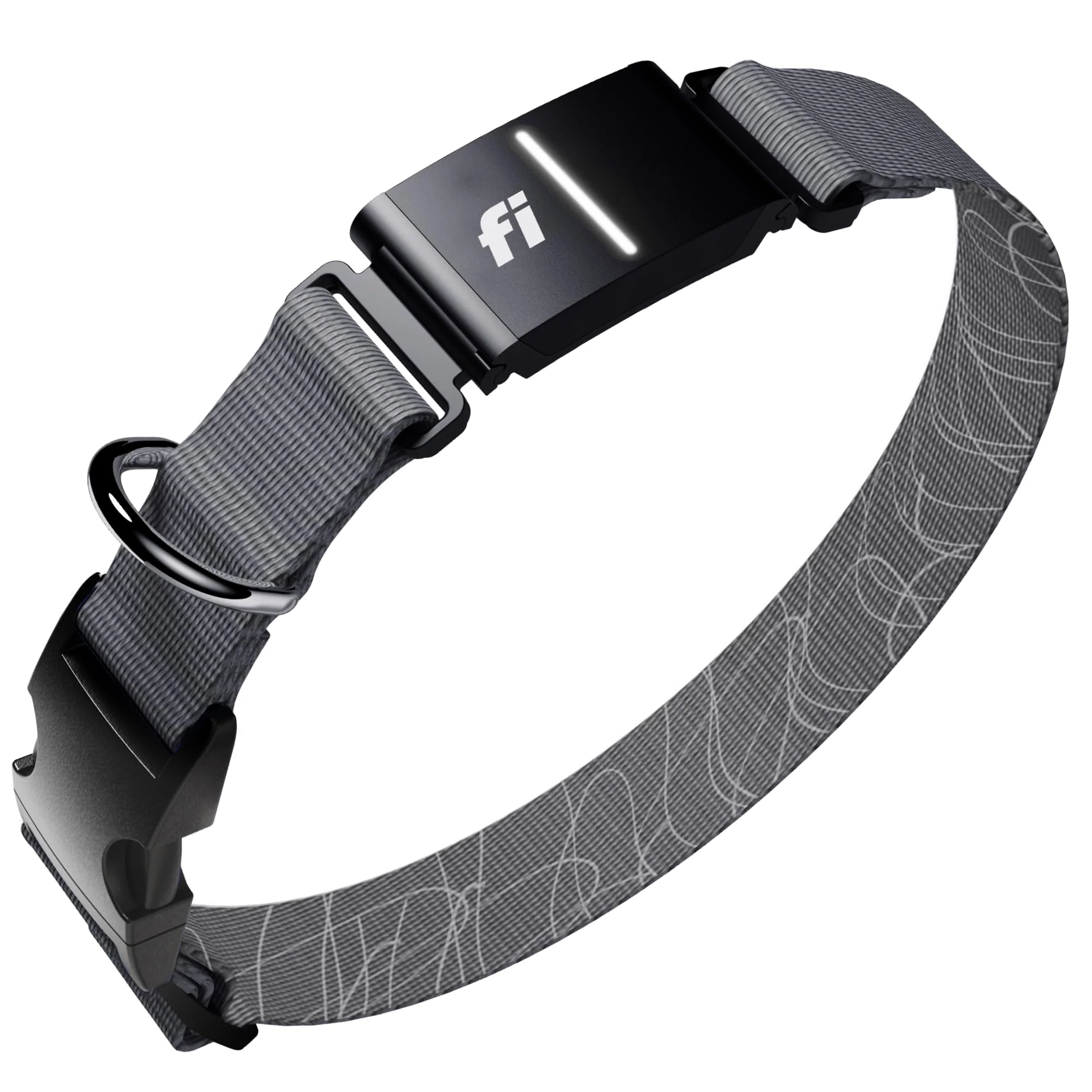 First-Class Fi Series 3 Smart Dog Tracker Collar GPS Health Behavior Monitoring Apple Watch Compatible 6-Month Membership Included Gray Medium