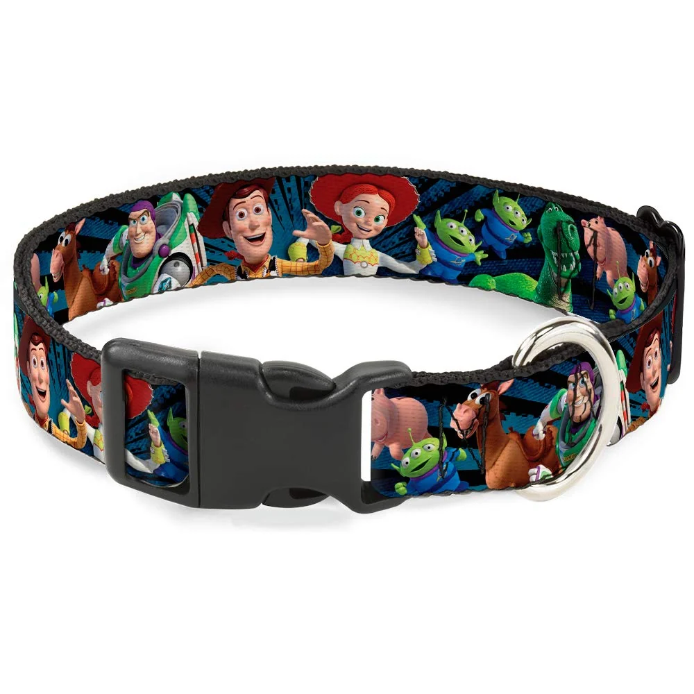 Quality Buckle-Down Toy Story Running2 Denim Rays Collar – 1.5in Wide Fits 13–18in Necks Disney Licensed Green