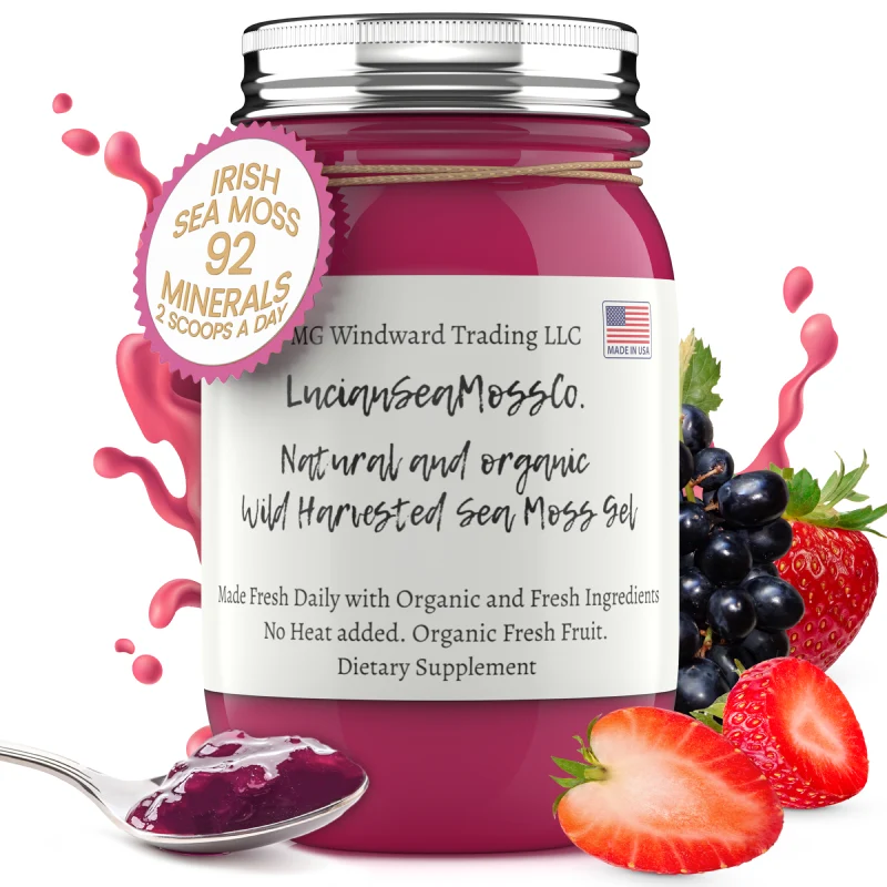 World-Class Gel de musgo marino con infusión de açaí y fresa orgánica fresca Superior