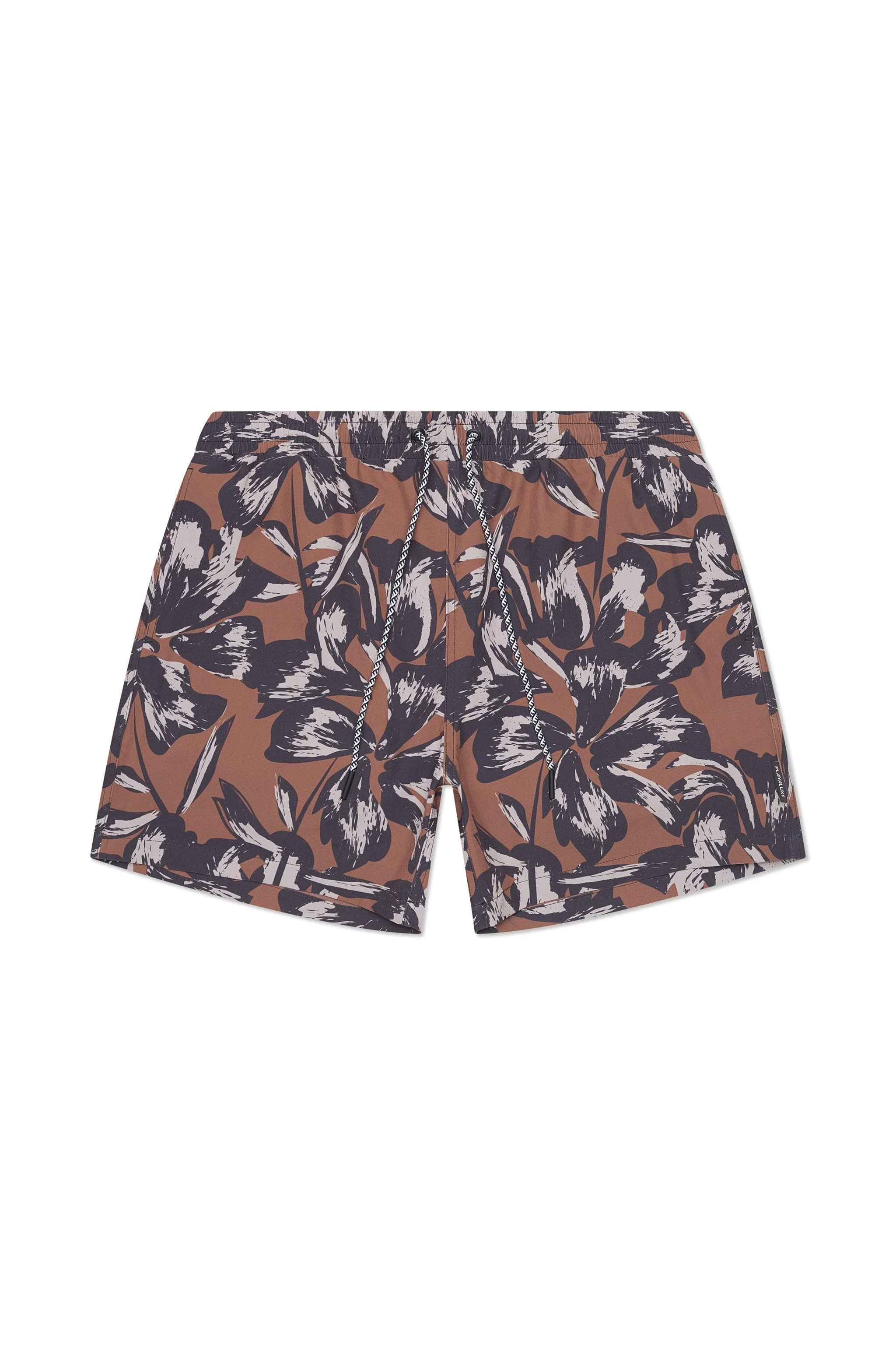 Pure Tulum 5-Inch Swim Trunk – Tobacco Flower Flexible