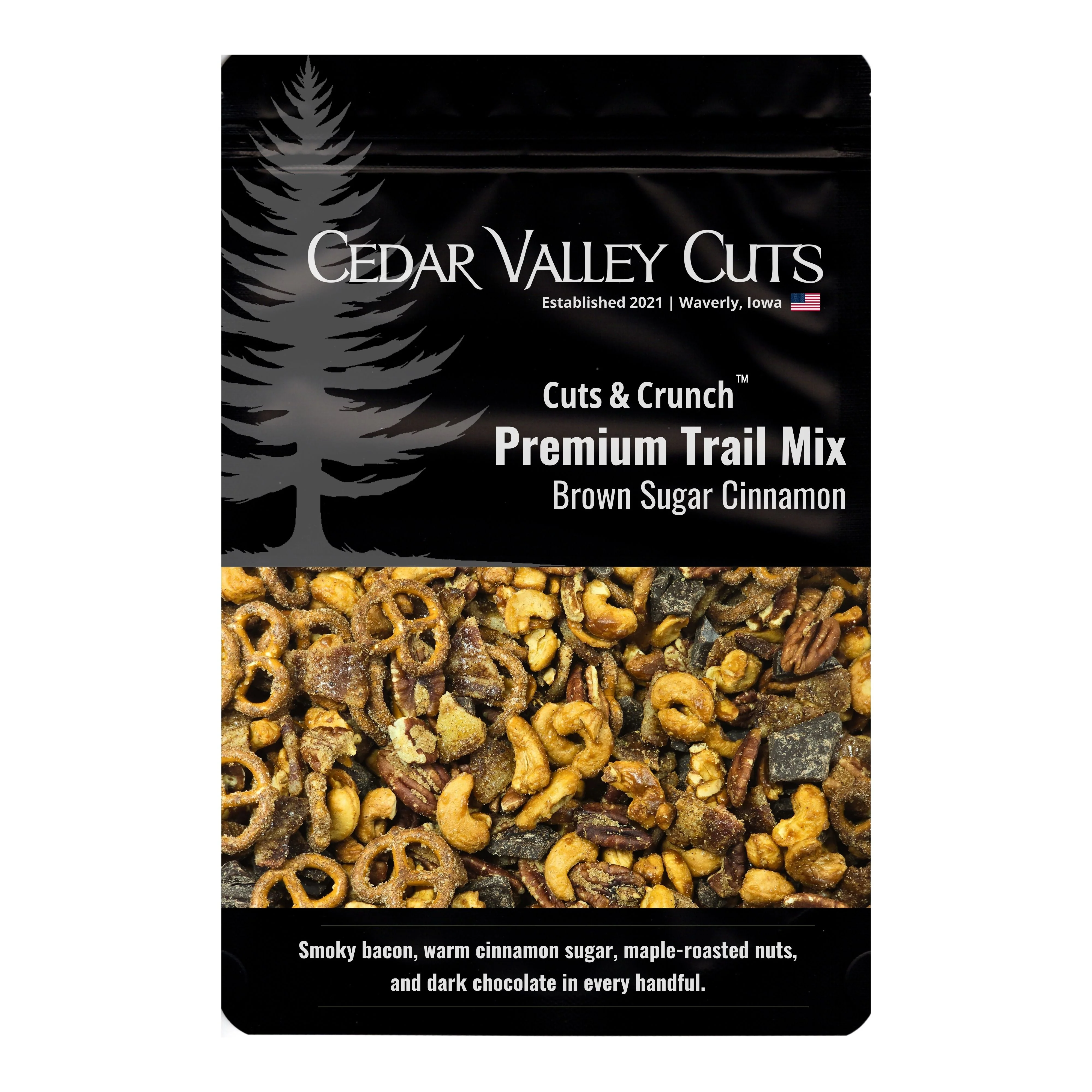 Premium Material Cuts Crunch™ Brown Sugar Cinnamon Premium Trail Mix Enhanced