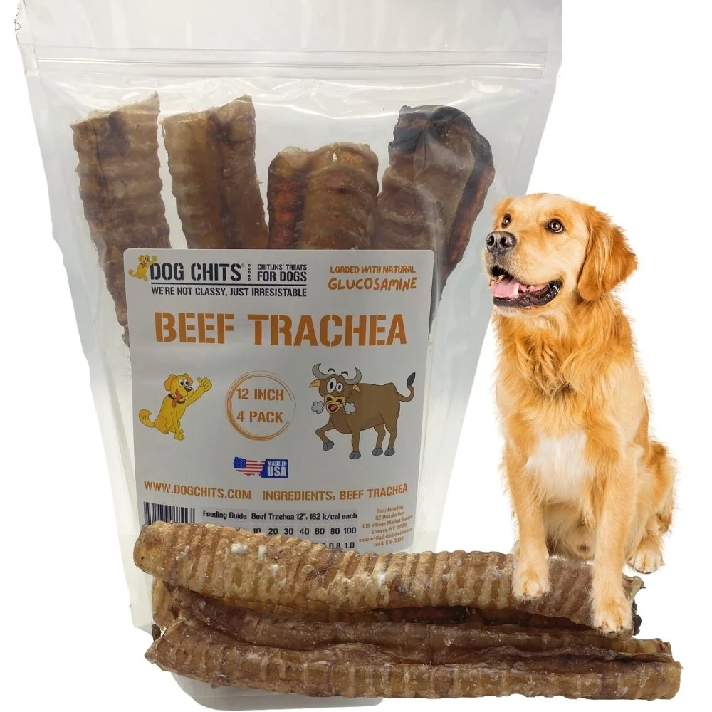 Green Beef Trachea Dog Treats – 12 Inch 4 Pack Optimized