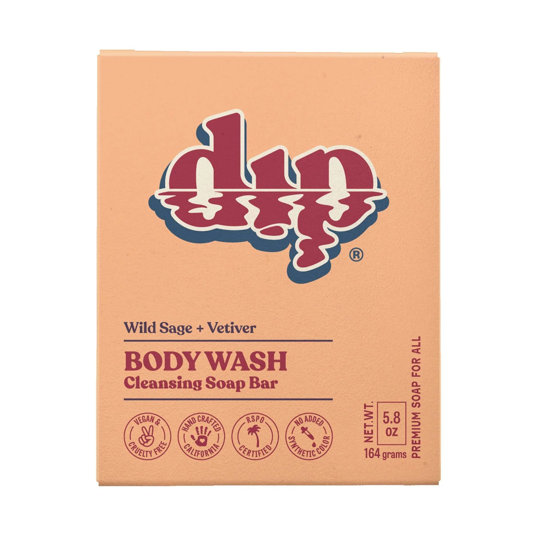 Elegant Dip Body Wash Cleansing Soap Bar – Wild Sage Vetiver Comfortable