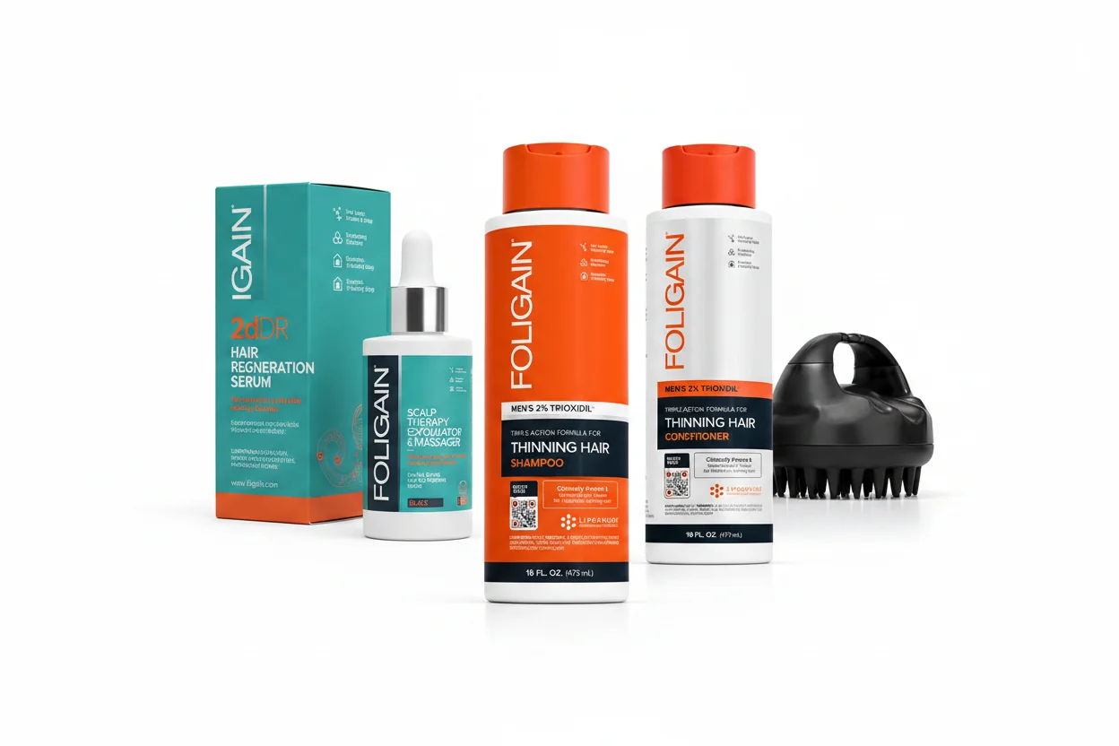 Clean FOLIGAIN® Advanced Scalp Support Stack For Men Sophisticated