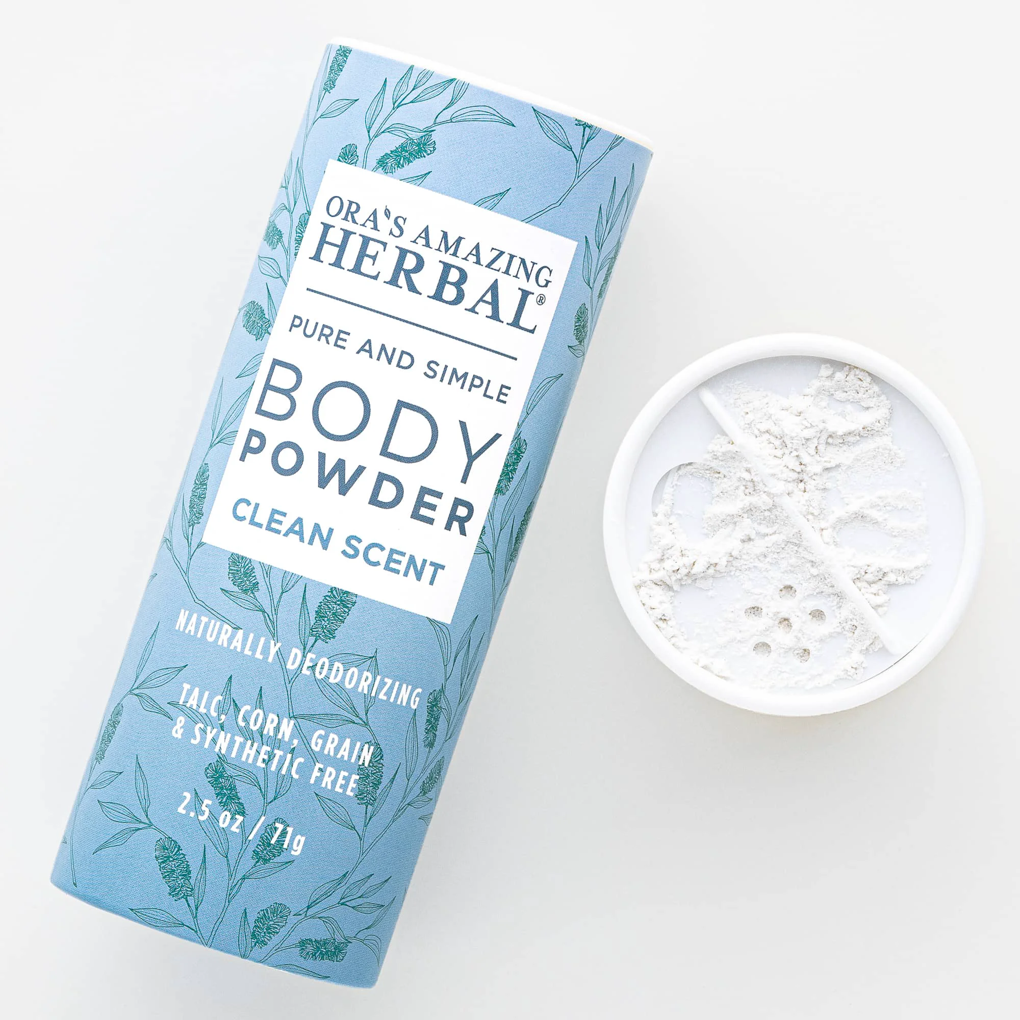Eco-Friendly Talc Body Powder Clean Scent Original