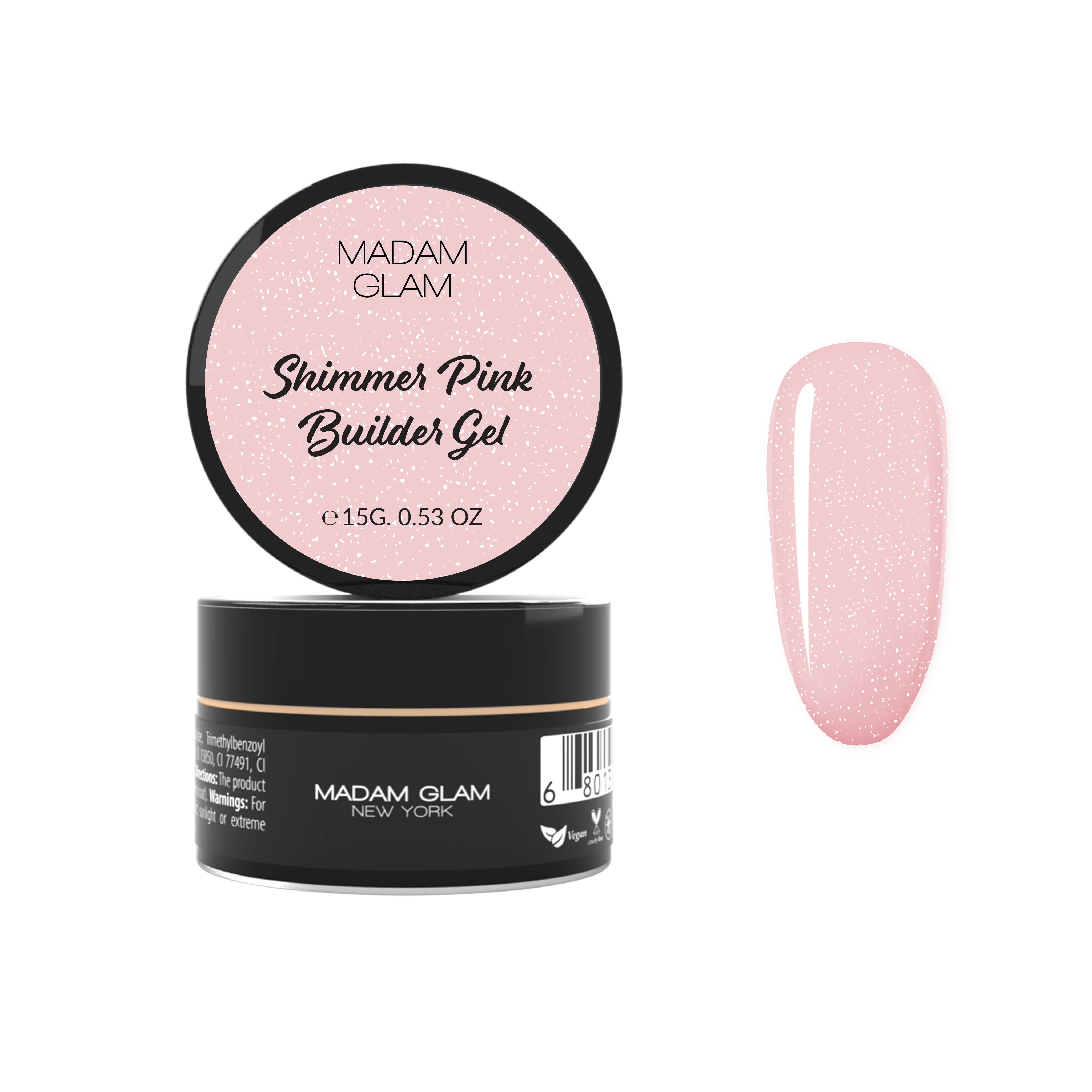 Luxury Shimmer Pink Builder Gel Selected