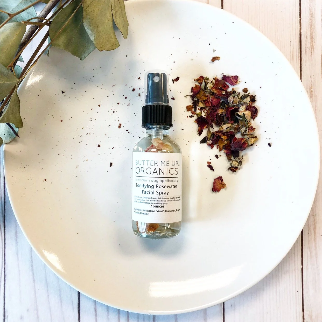 Premium Organic Rosewater Toner Facial Mist Makeup Setting Spray Organic Rosewater Organic Toner Organic Setting Spray Refined