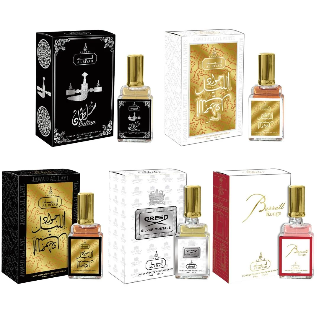 First-Class Designer Inspired Unisex 5 Bottle ALRIYAD Spray Fragrances Original