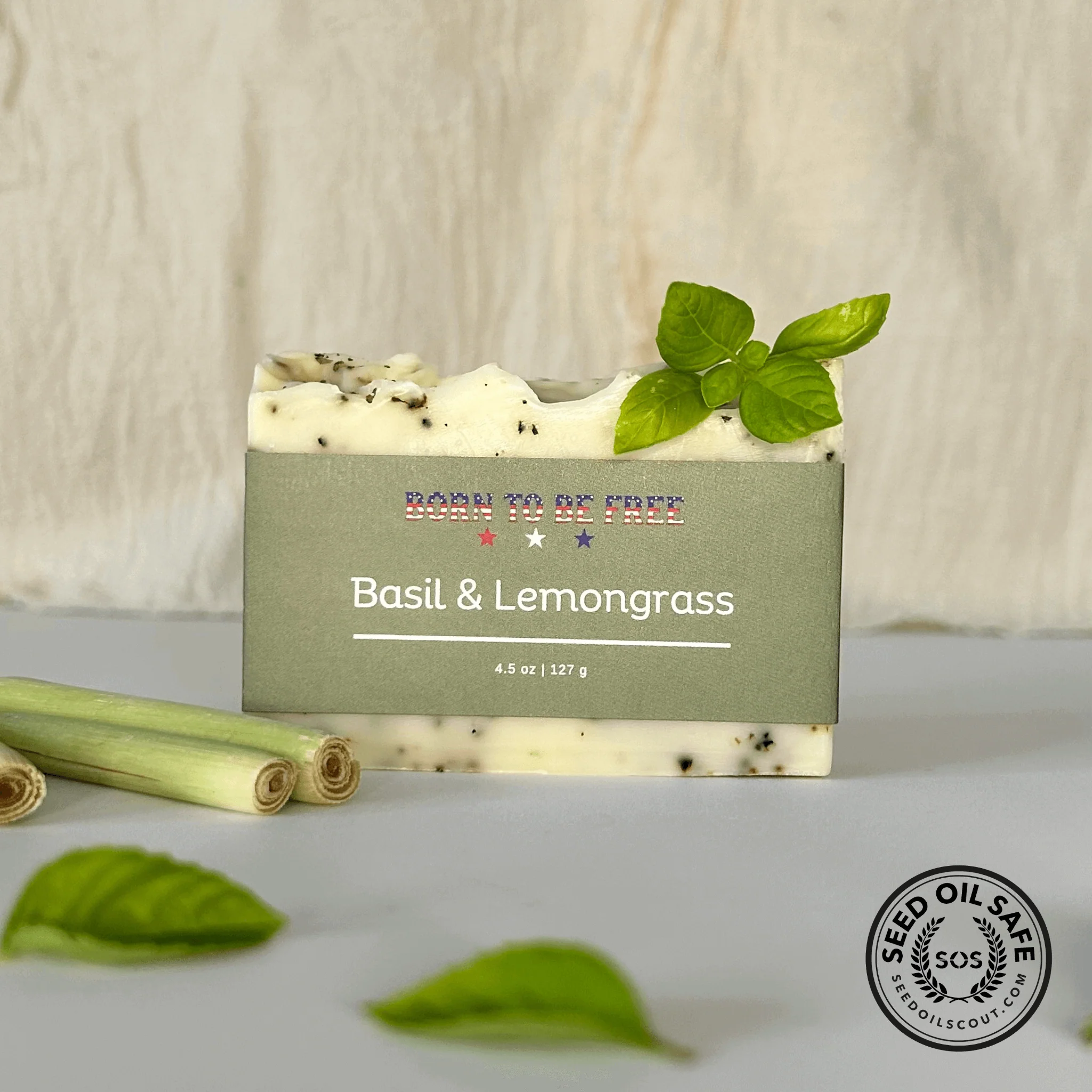 Contemporary Basil Lemongrass Tallow Soap Bar Innovative