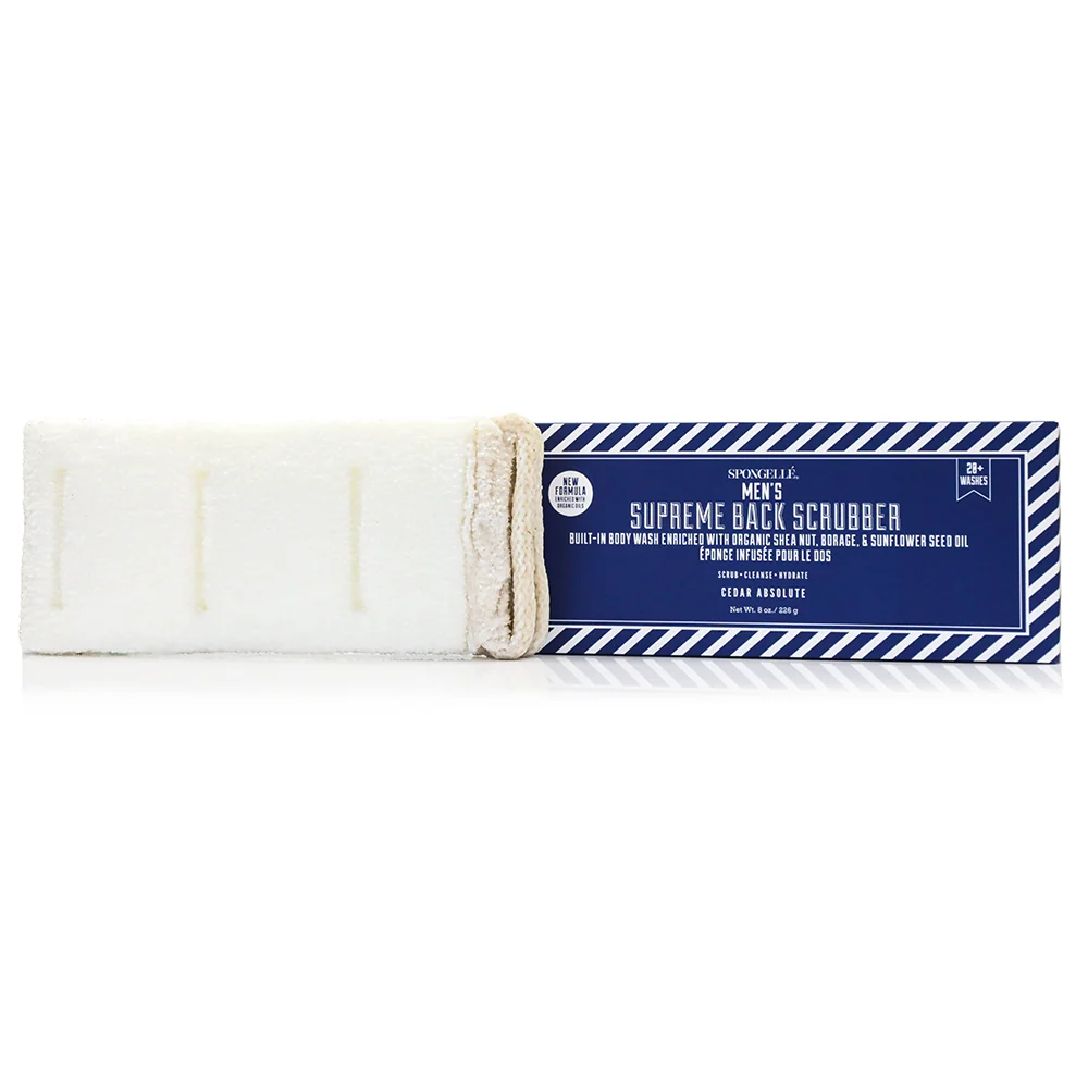 Specialty Men’s Supreme Body Wash Infused Back Scrubber Pure