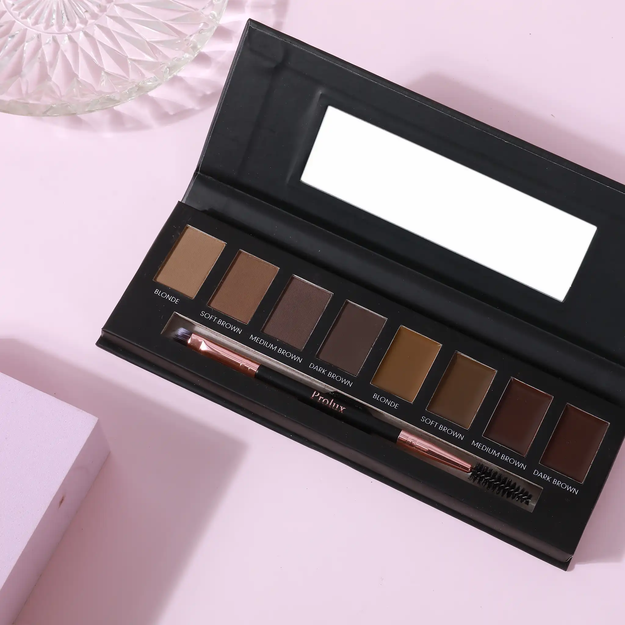 Casual Eyebrow Makeup Kits 8 Shade Brow Palette with Brush Fine Crafted