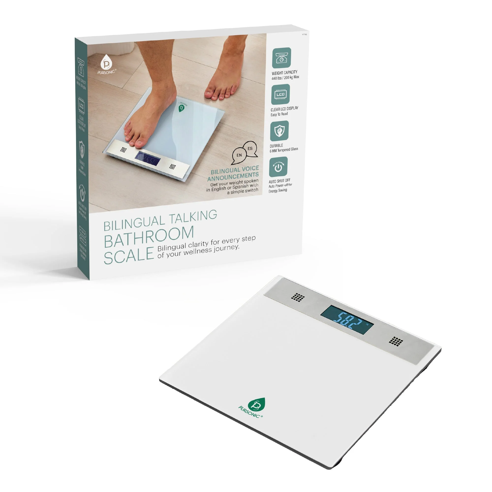 Next-Generation Bilingual Talking Bathroom Scale – Precision Meets Convenience Solid