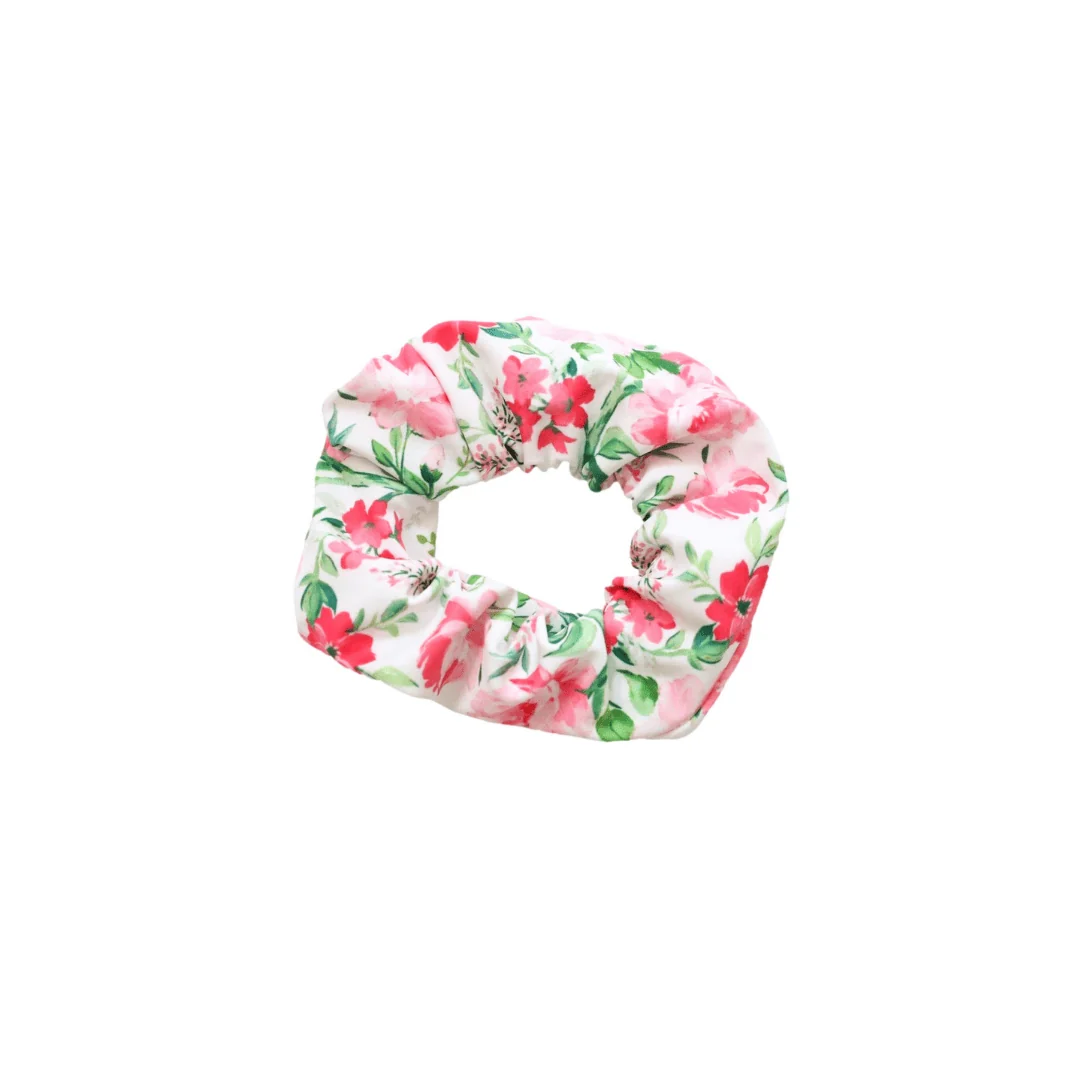 Solid Coral Floral Scrunchie Relaxed