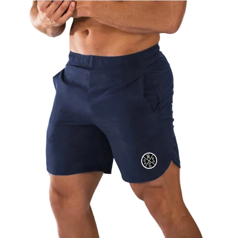 Smooth Muscle Wear Gym Shorts For Men Breathable Polyester Athletic Training Shorts With Flexible Fit Elite