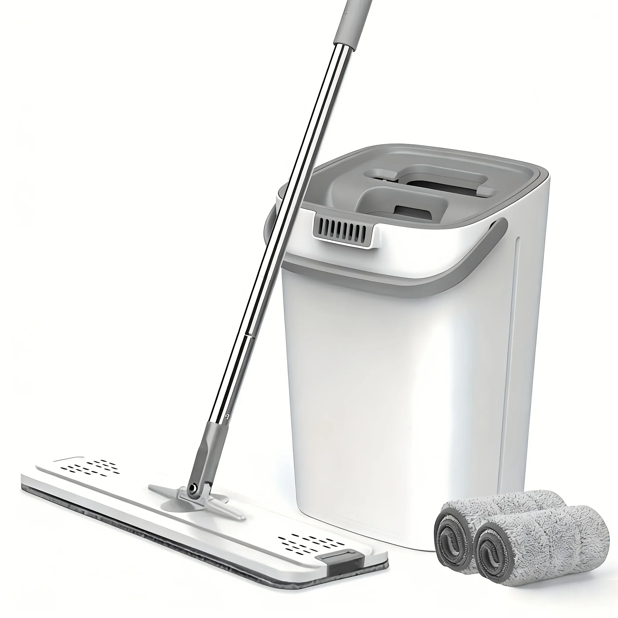 Optimized Flat Floor Mop and Reusable Pads Set for Wet and Dry Cleaning Contemporary
