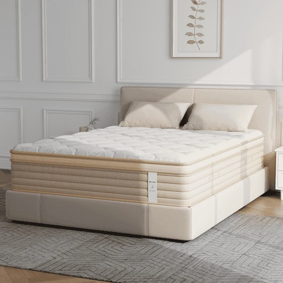 Fine Behost 8 inch Twin Mattress in a Box Foam Spring Hybrid Mattress for Apartment Guest Room 8-layer Support Smooth
