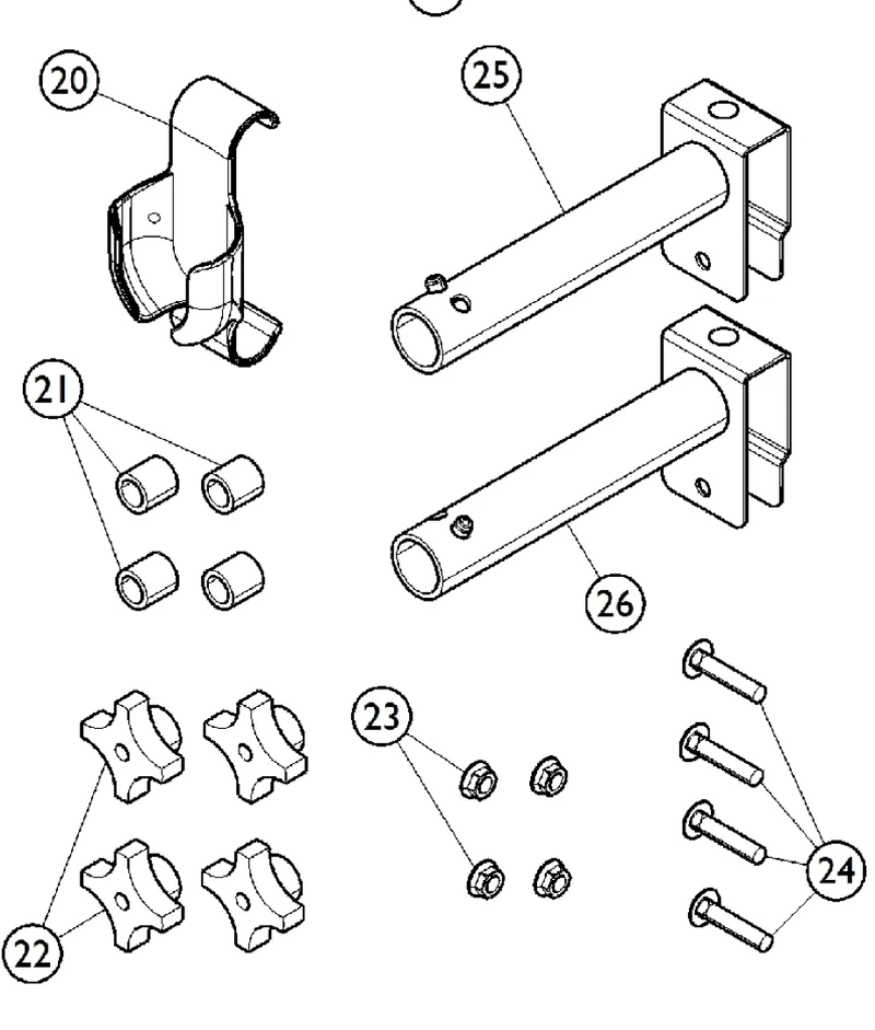 Easy-to-Use Invacare Hardware Kit for IHCSRLPA Partial Rail 1153610 Natural