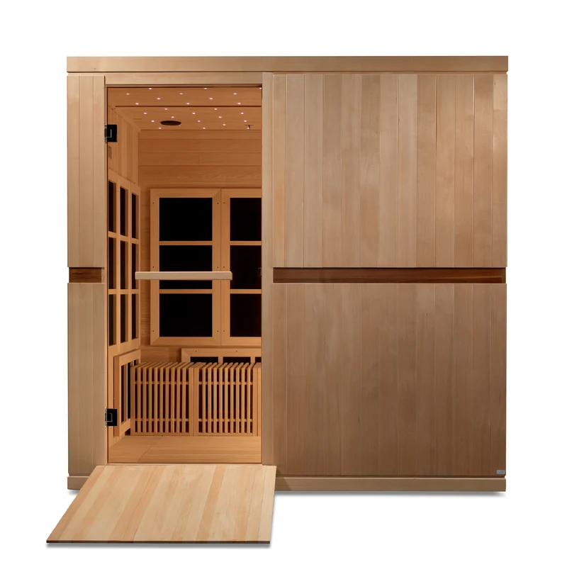 Clean Golden Designs Catalonia 8-Person PureTech Near Zero EMF FAR Infrared Sauna Comfortable