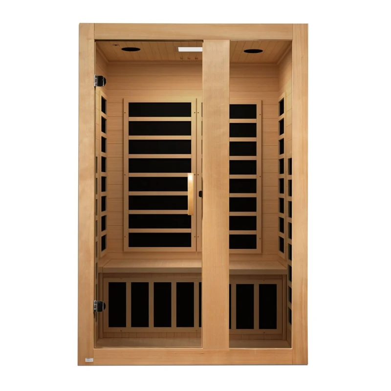 Secure Golden Designs Dynamic Serena Elite 2-Person Ultra Low EMF FAR Infrared Sauna Durable