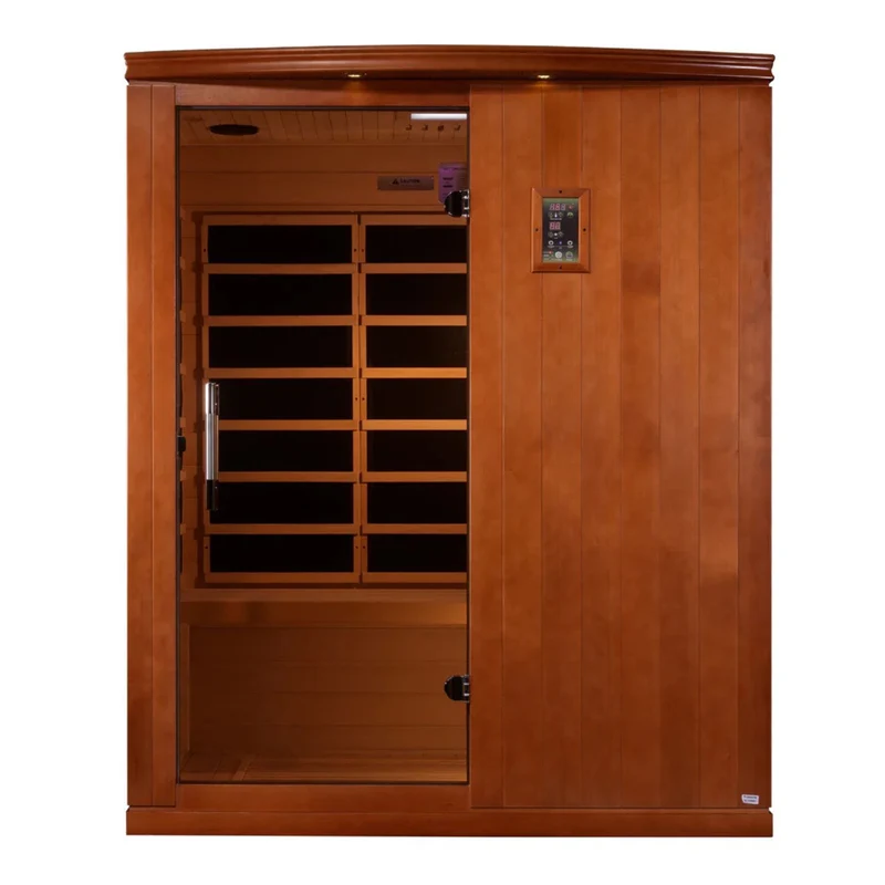 Professional Golden Designs Dynamic Madrid Elite 3-Person Ultra Low EMF FAR Infrared Sauna Consistent
