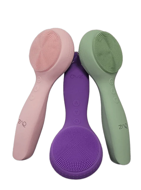 Prestigious IUV Sonic LED Red Blue Silicone Thermo Cleansing Brush with MicrocurrentThe ZAQ Cleansing Brush Solution Luxury