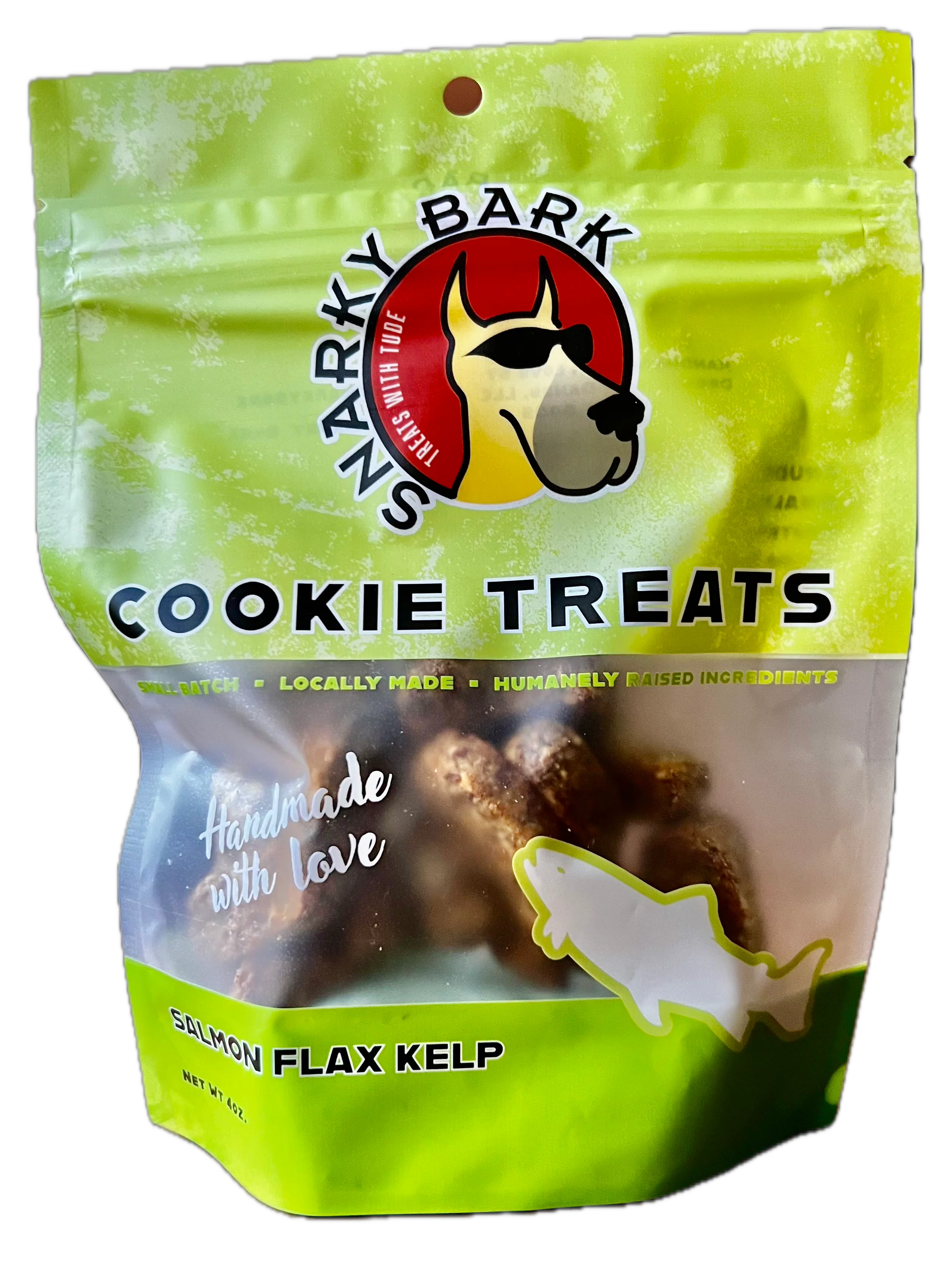 Unique Snarky Bark Salmon Flax Kelp Cookie Treats Crafted