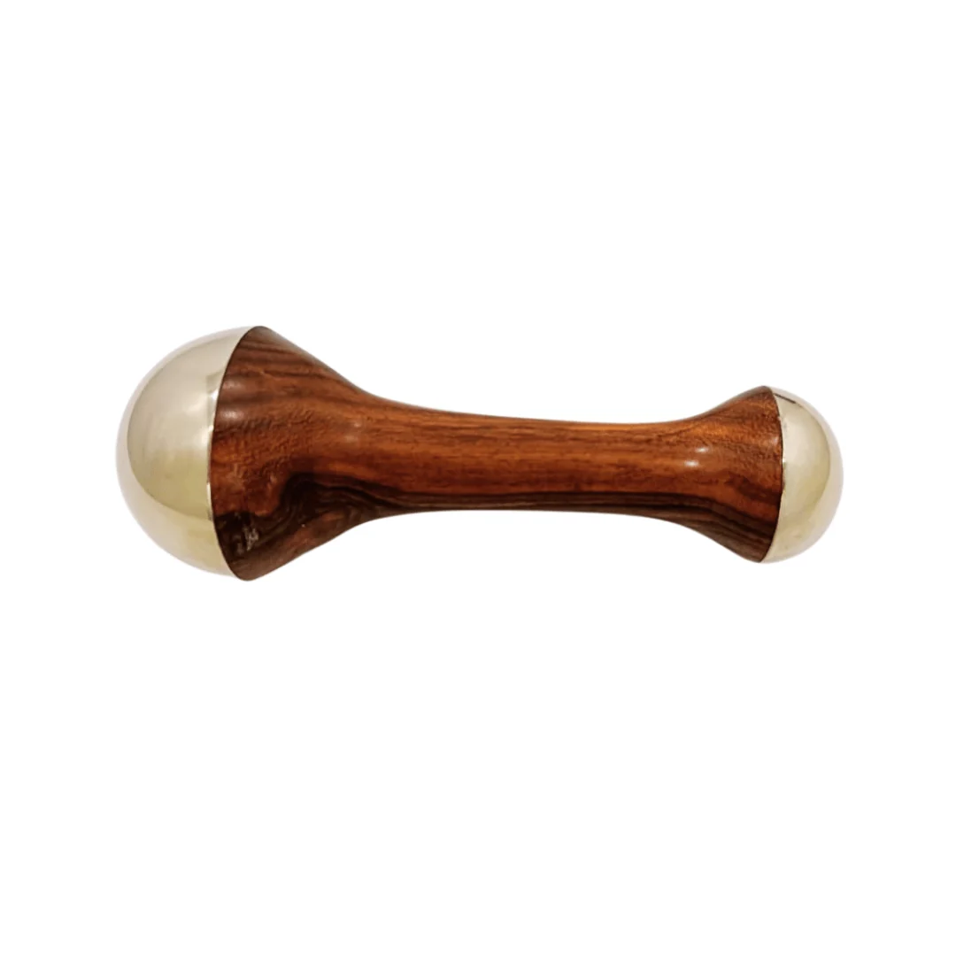 Carefully Designed Dual-Dome Kansa Wand Ayurvedic Tool for Detoxification Flexible