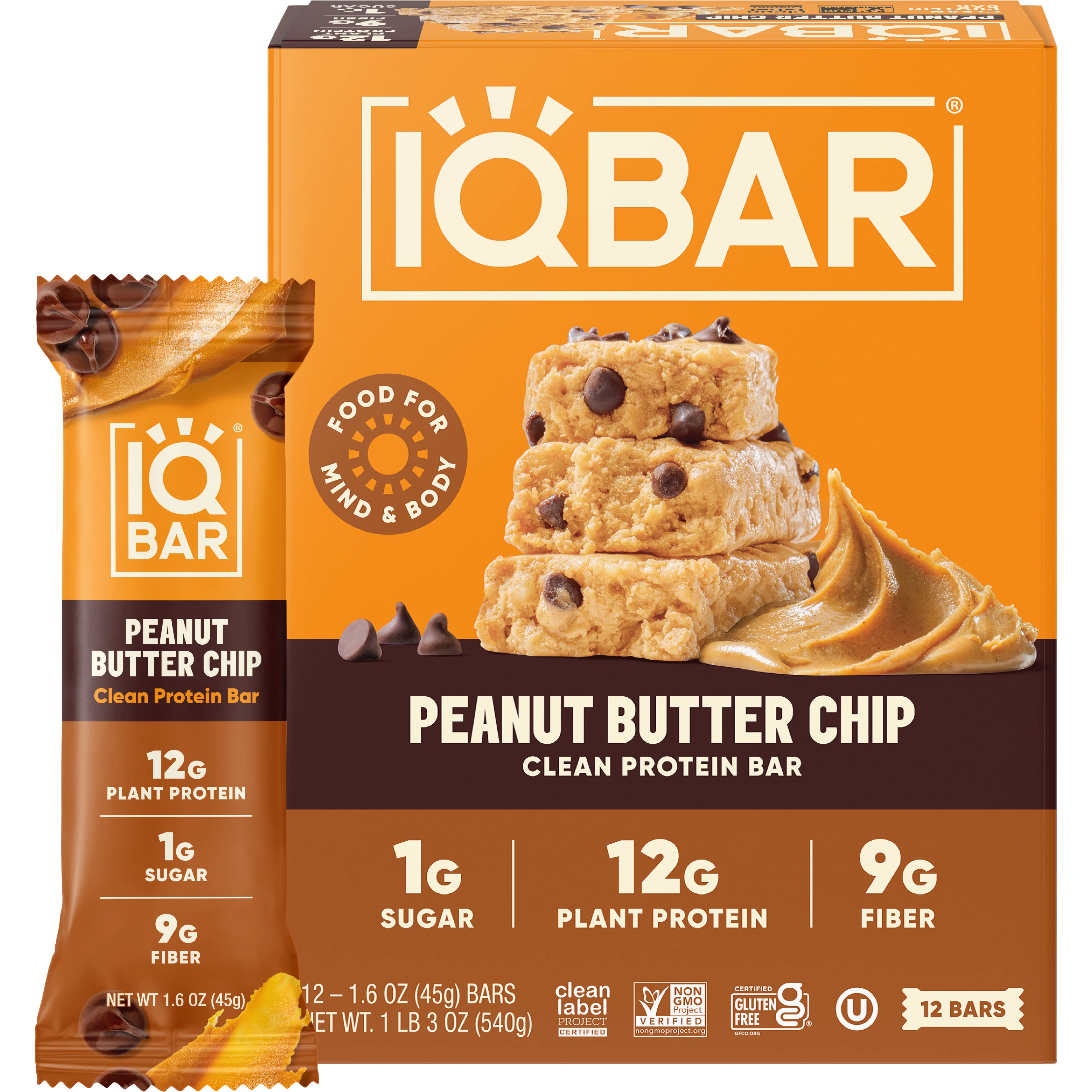 Certified Peanut Butter Chip 12 Bars Recyclable