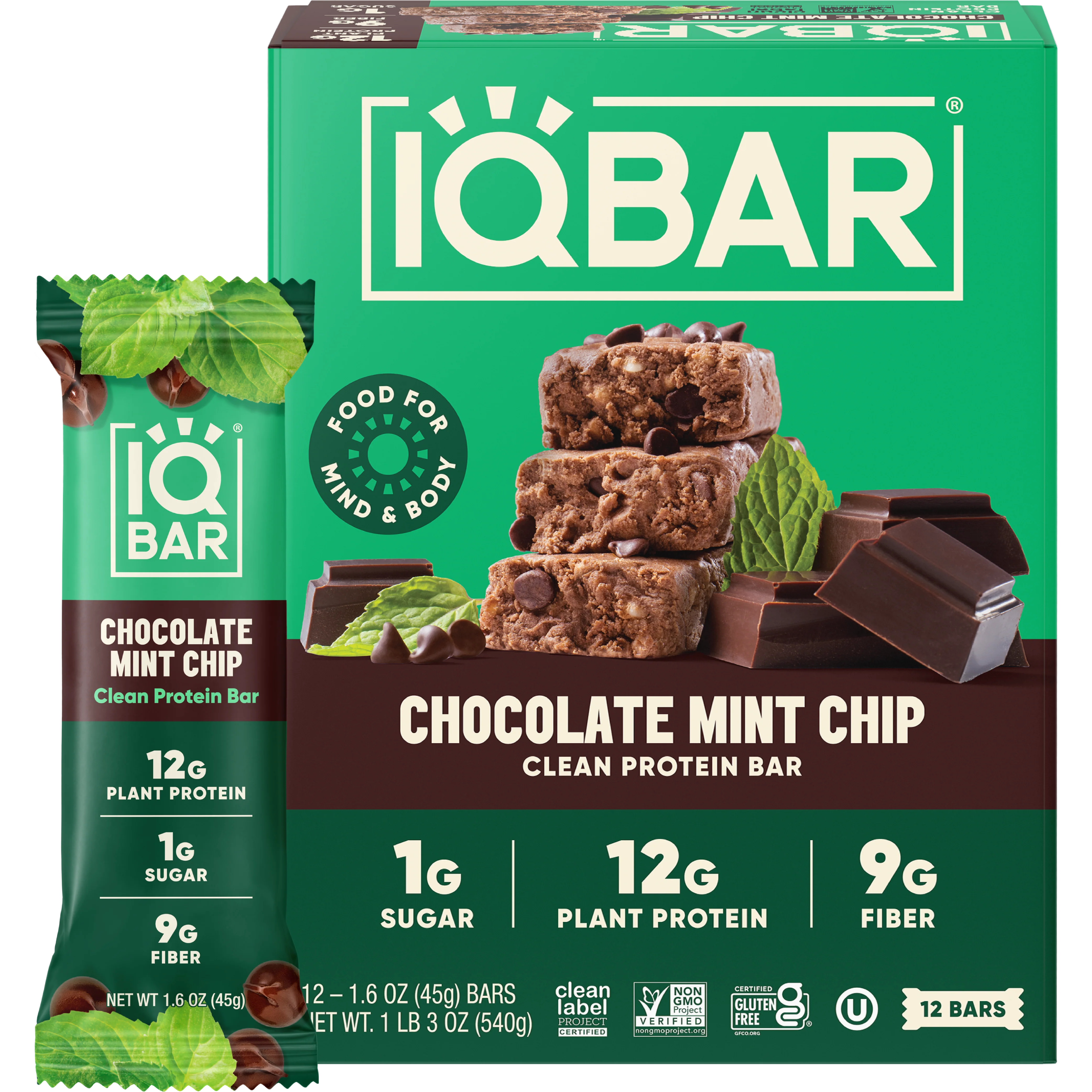 Easy-to-Use Chocolate Mint Chip 12 Bars Solid