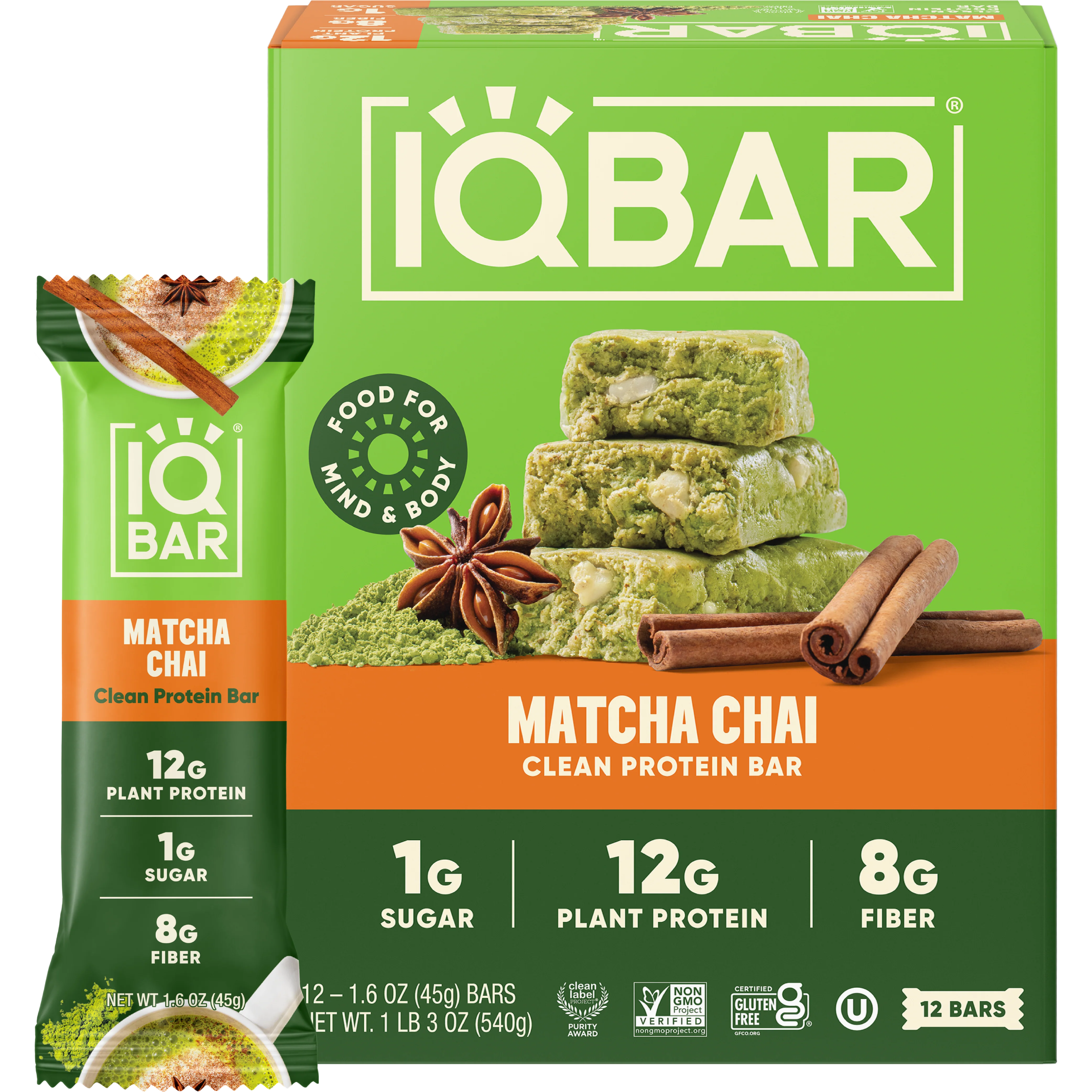 Pure Matcha Chai 12 Bars Top-Quality